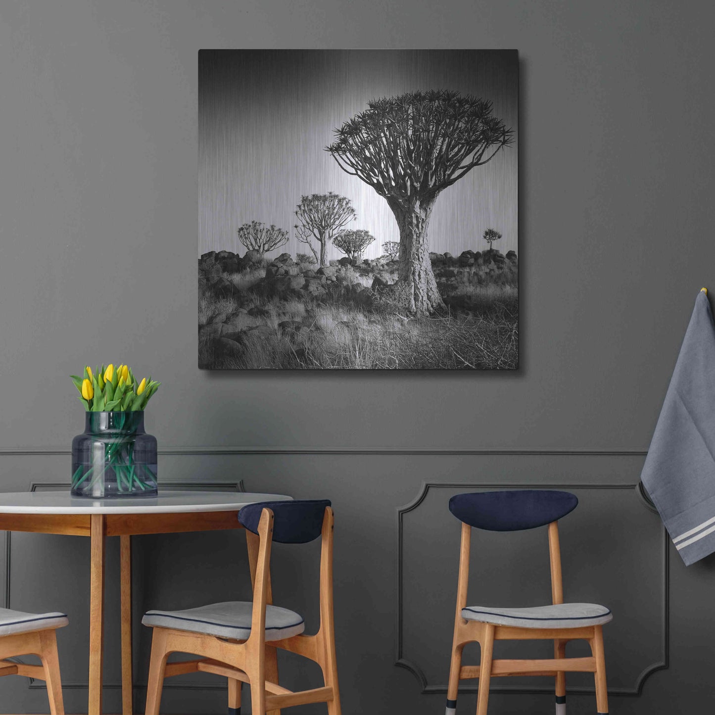 Luxe Metal Art 'Namibia Quiver Trees' by Nina Papiorek, Metal Wall Art,36x36