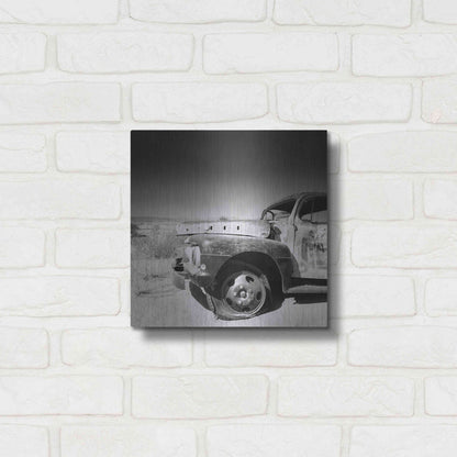 Luxe Metal Art 'Namibia Rotten Car' by Nina Papiorek, Metal Wall Art,12x12
