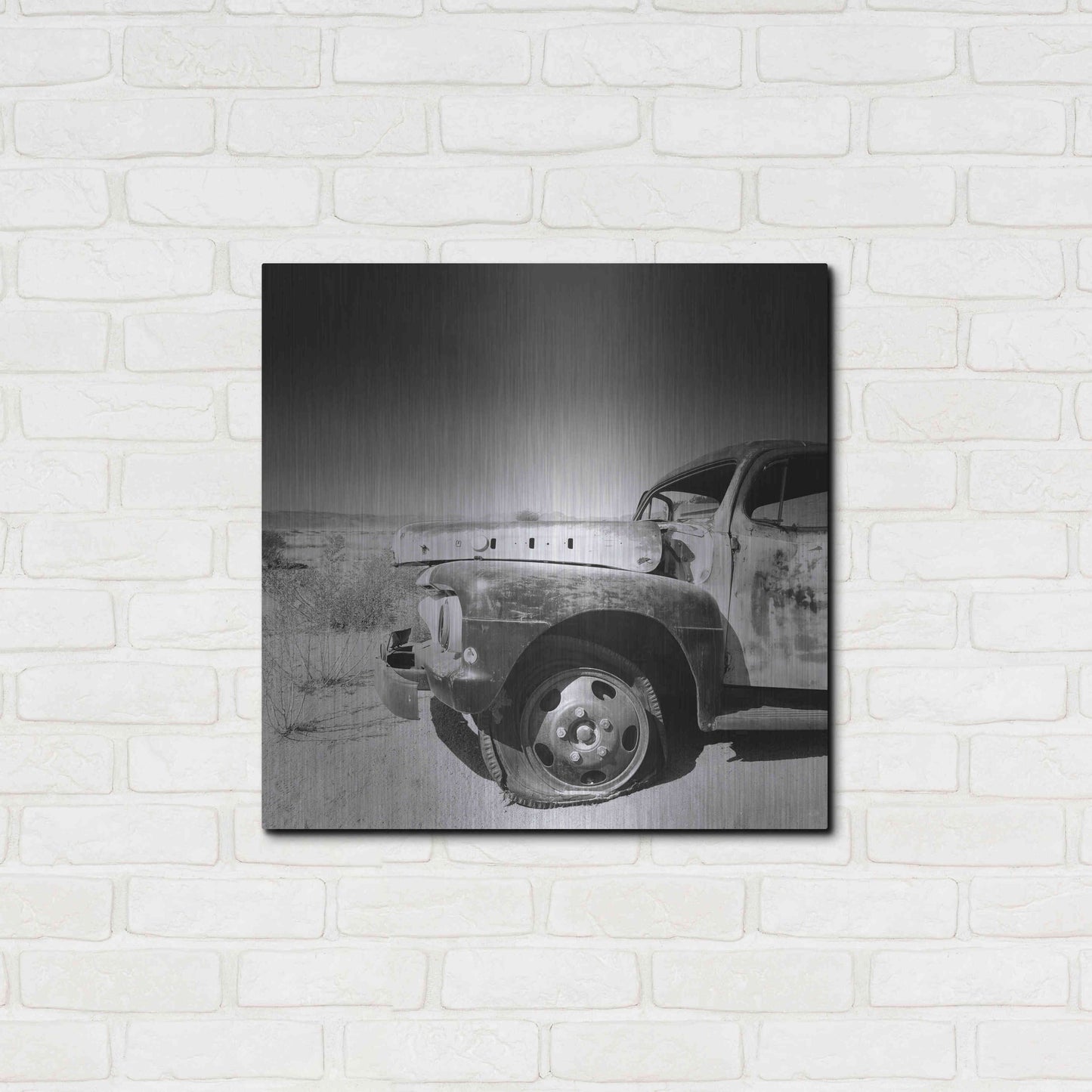 Luxe Metal Art 'Namibia Rotten Car' by Nina Papiorek, Metal Wall Art,24x24