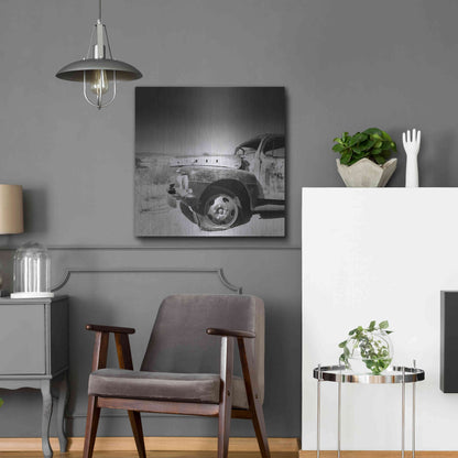 Luxe Metal Art 'Namibia Rotten Car' by Nina Papiorek, Metal Wall Art,24x24