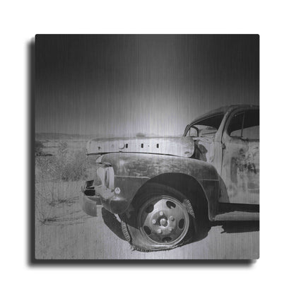 Luxe Metal Art 'Namibia Rotten Car' by Nina Papiorek, Metal Wall Art