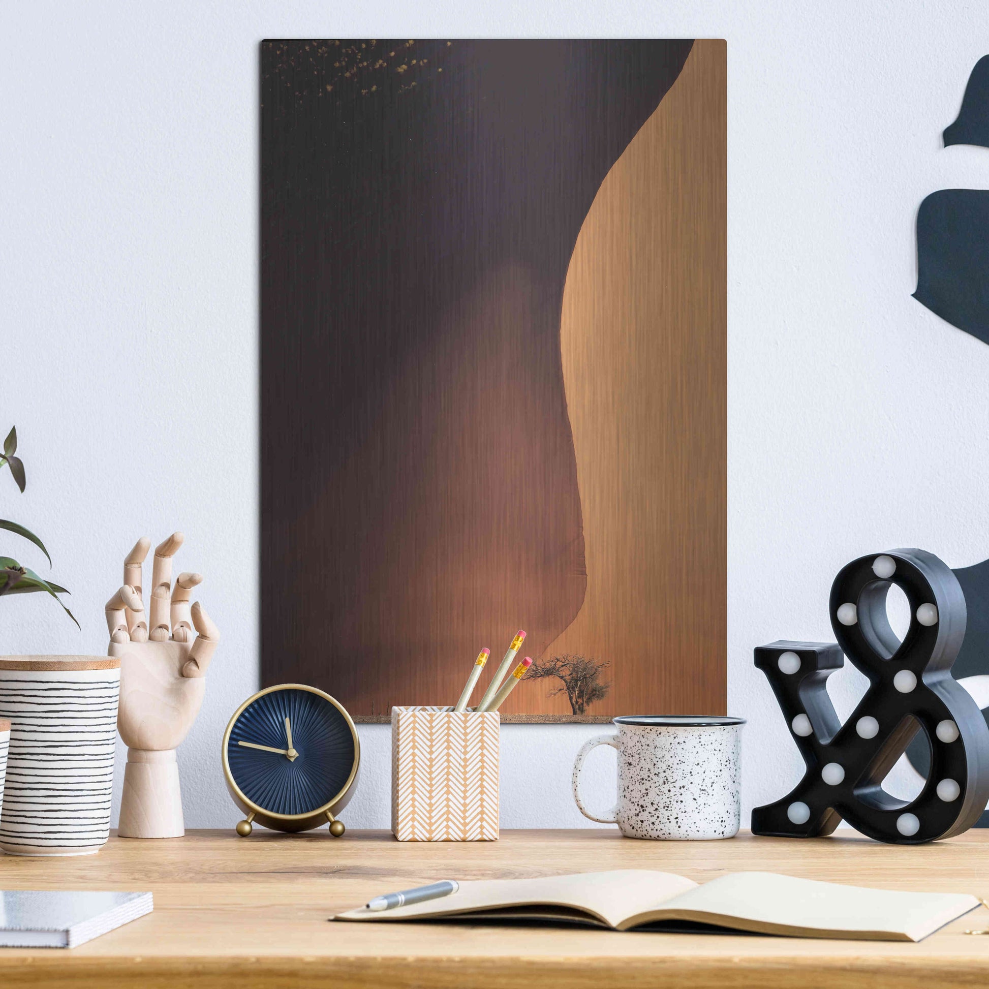 Luxe Metal Art 'Namibia The Dune' by Nina Papiorek, Metal Wall Art,12x16