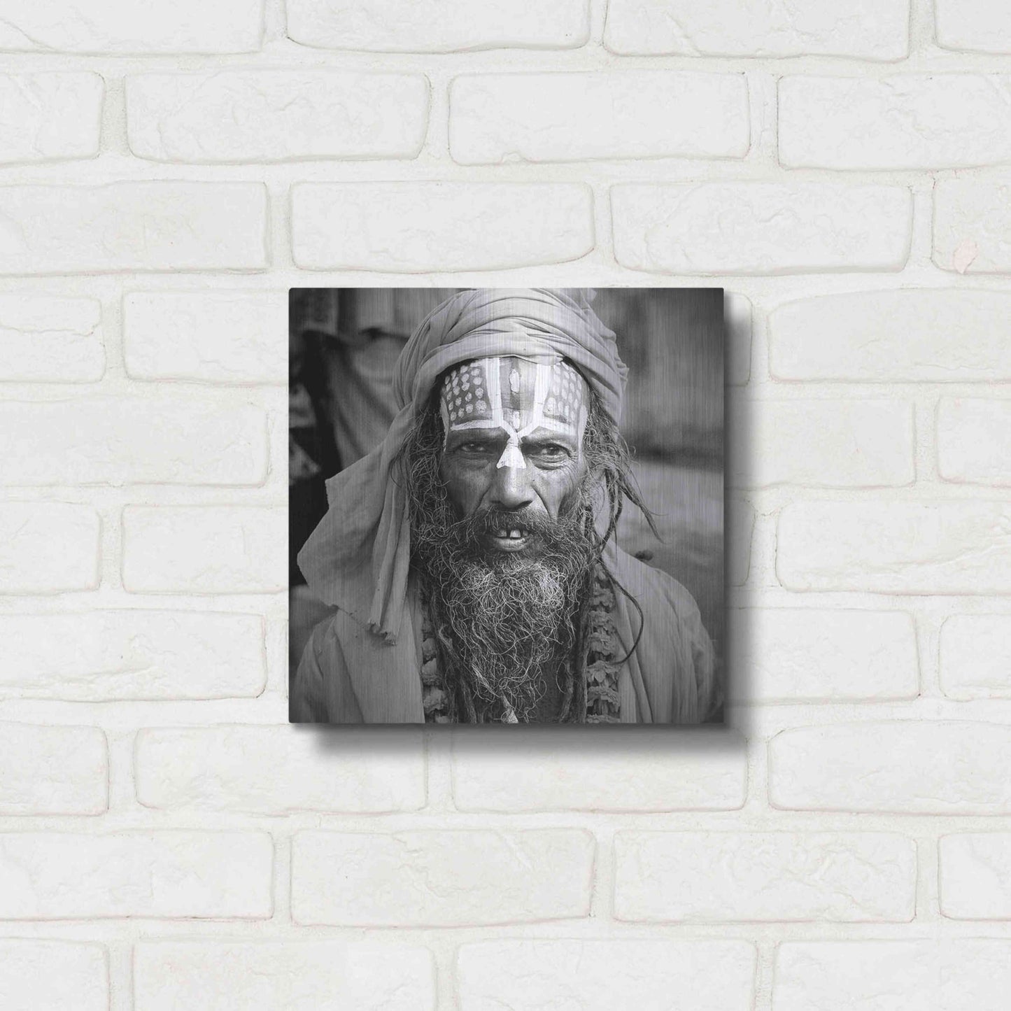 Luxe Metal Art 'Nepal Saddhu I' by Nina Papiorek, Metal Wall Art,12x12