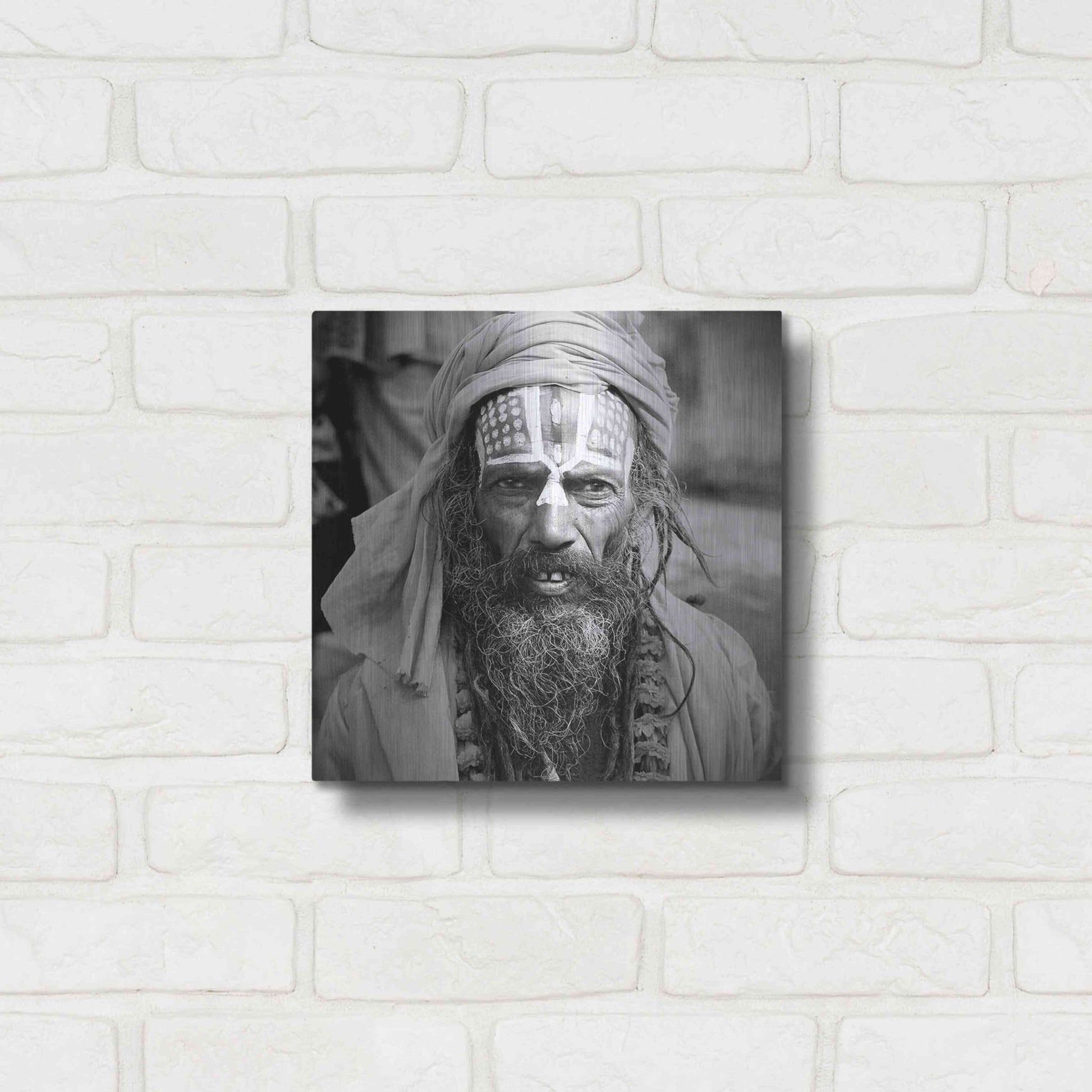 Luxe Metal Art 'Nepal Saddhu I' by Nina Papiorek, Metal Wall Art,12x12