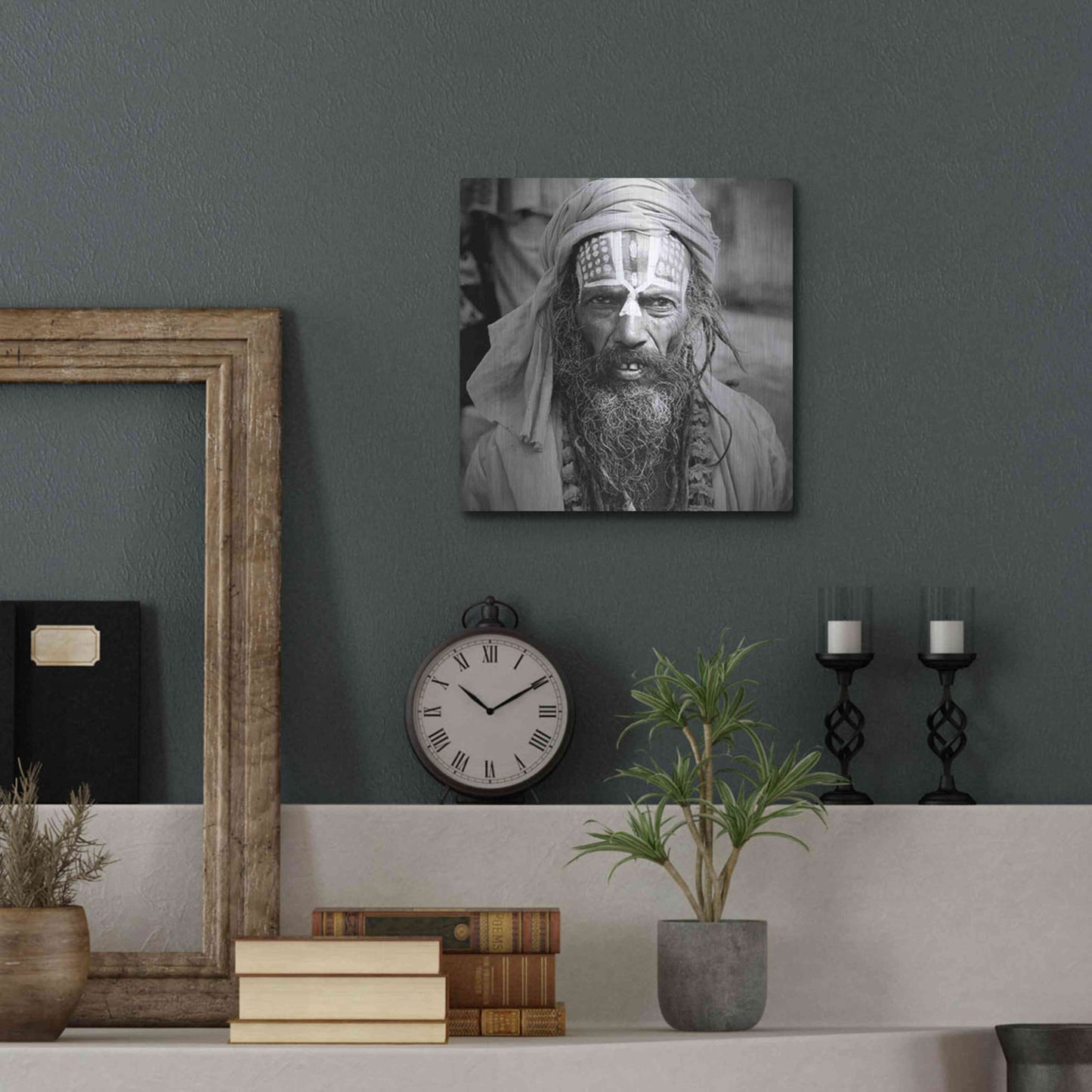 Luxe Metal Art 'Nepal Saddhu I' by Nina Papiorek, Metal Wall Art,12x12