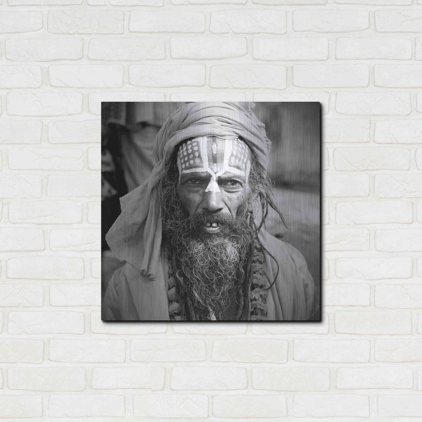 Luxe Metal Art 'Nepal Saddhu I' by Nina Papiorek, Metal Wall Art,24x24