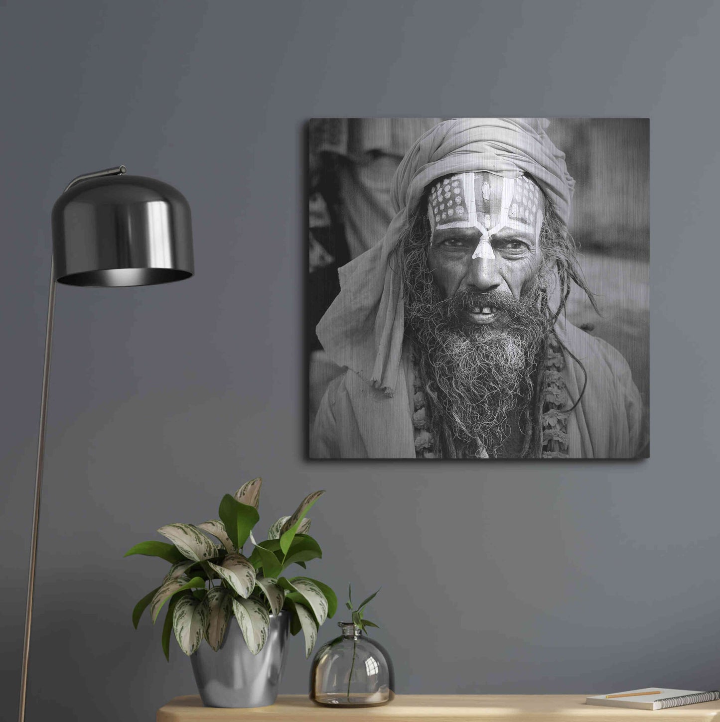 Luxe Metal Art 'Nepal Saddhu I' by Nina Papiorek, Metal Wall Art,24x24