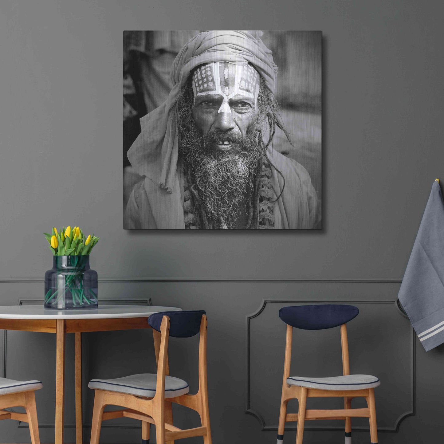 Luxe Metal Art 'Nepal Saddhu I' by Nina Papiorek, Metal Wall Art,36x36