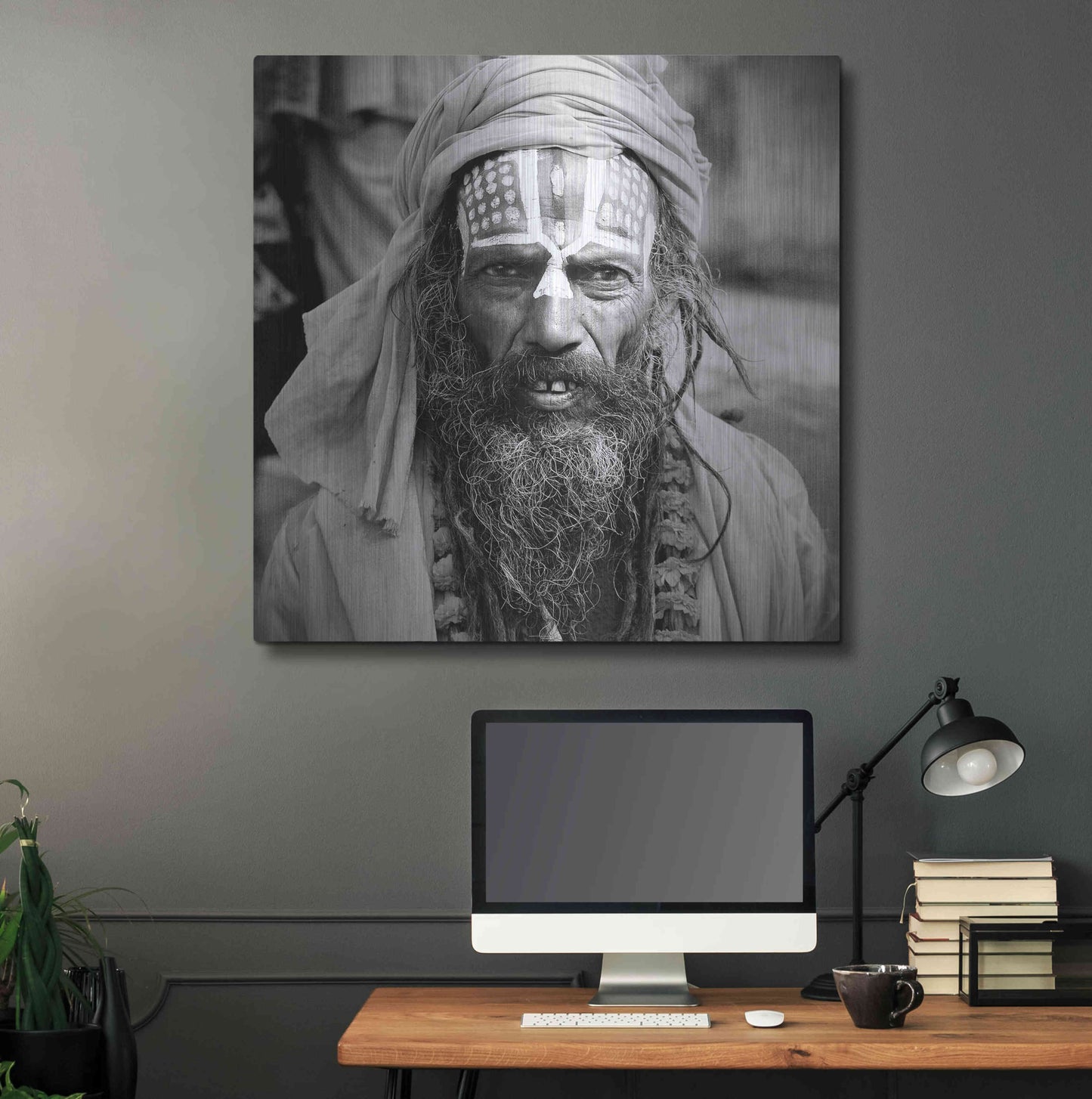 Luxe Metal Art 'Nepal Saddhu I' by Nina Papiorek, Metal Wall Art,36x36