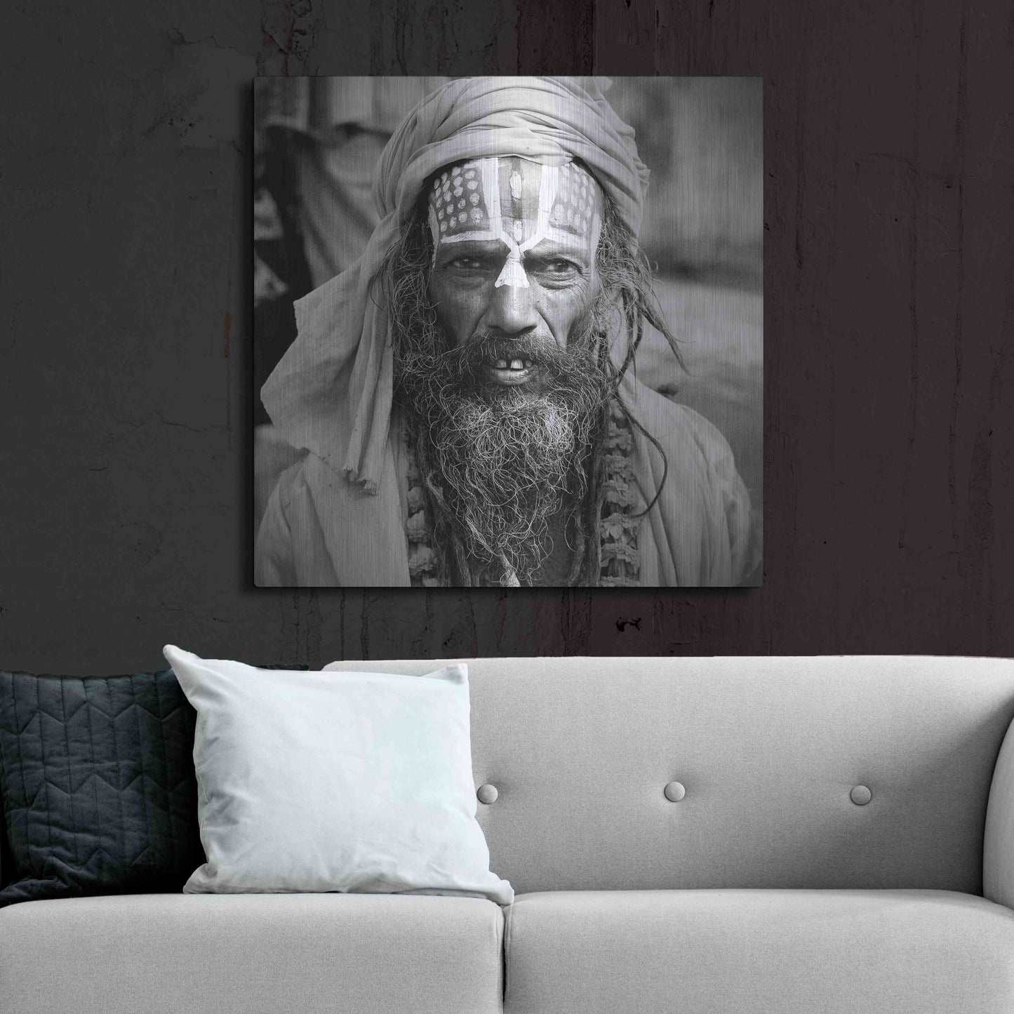 Luxe Metal Art 'Nepal Saddhu I' by Nina Papiorek, Metal Wall Art,36x36