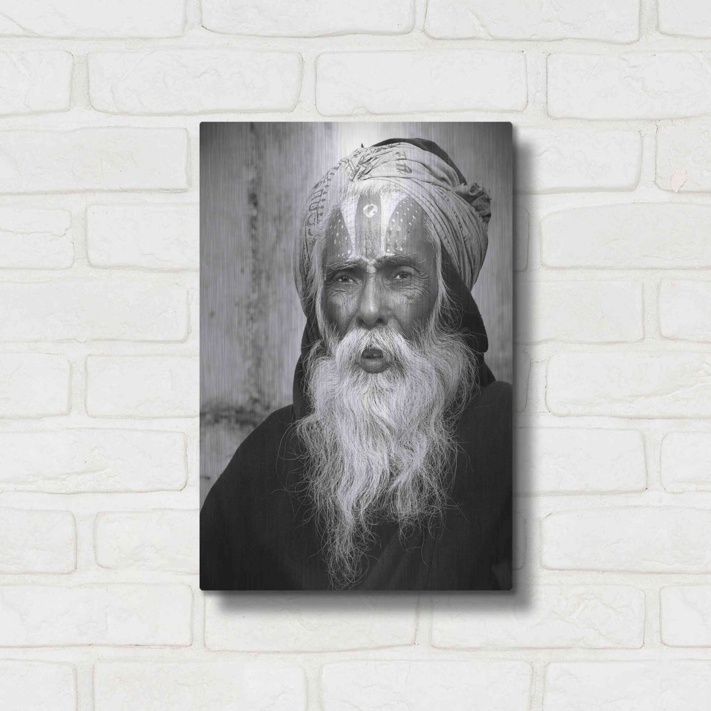 Luxe Metal Art 'Nepal Saddhu II' by Nina Papiorek, Metal Wall Art,12x16