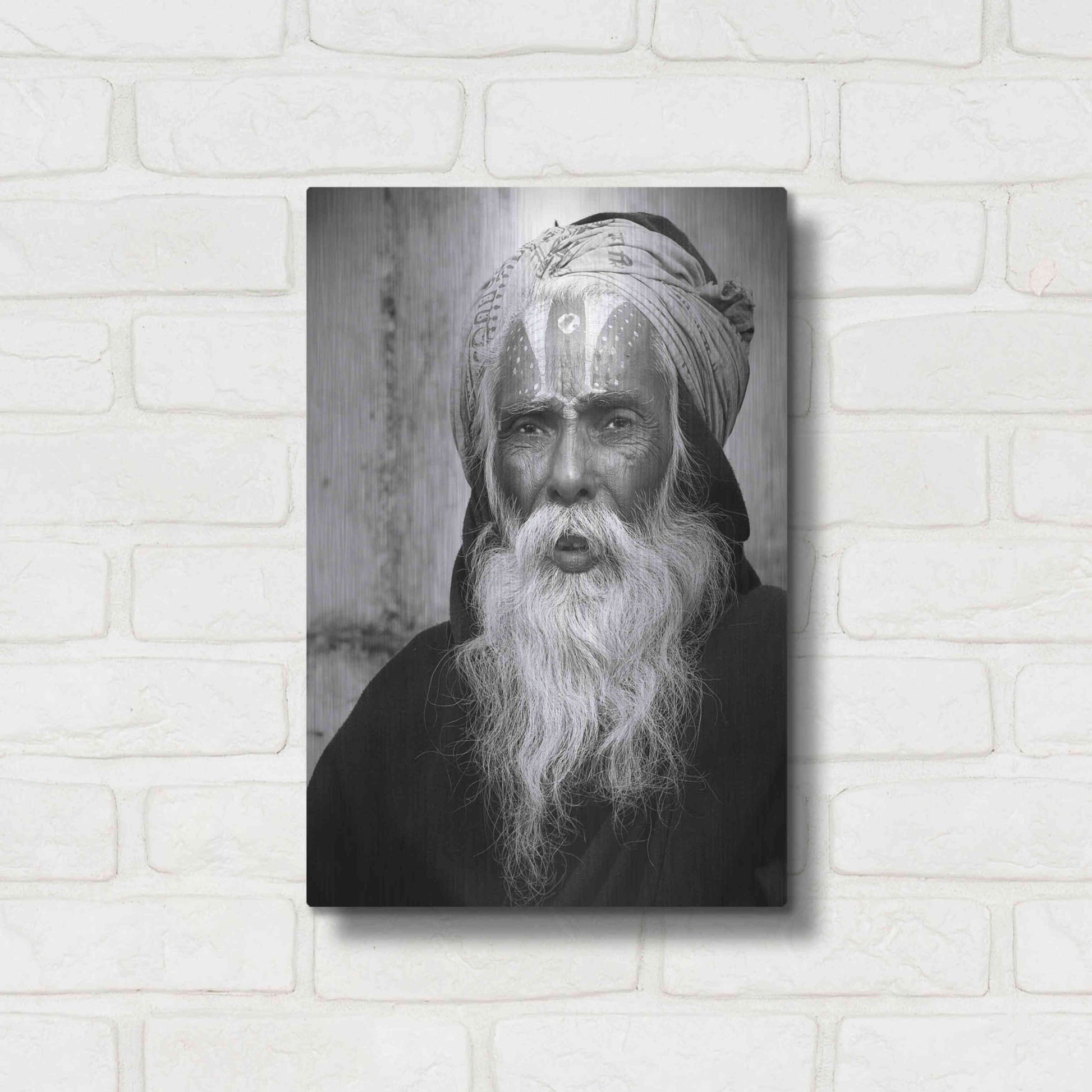 Luxe Metal Art 'Nepal Saddhu II' by Nina Papiorek, Metal Wall Art,12x16