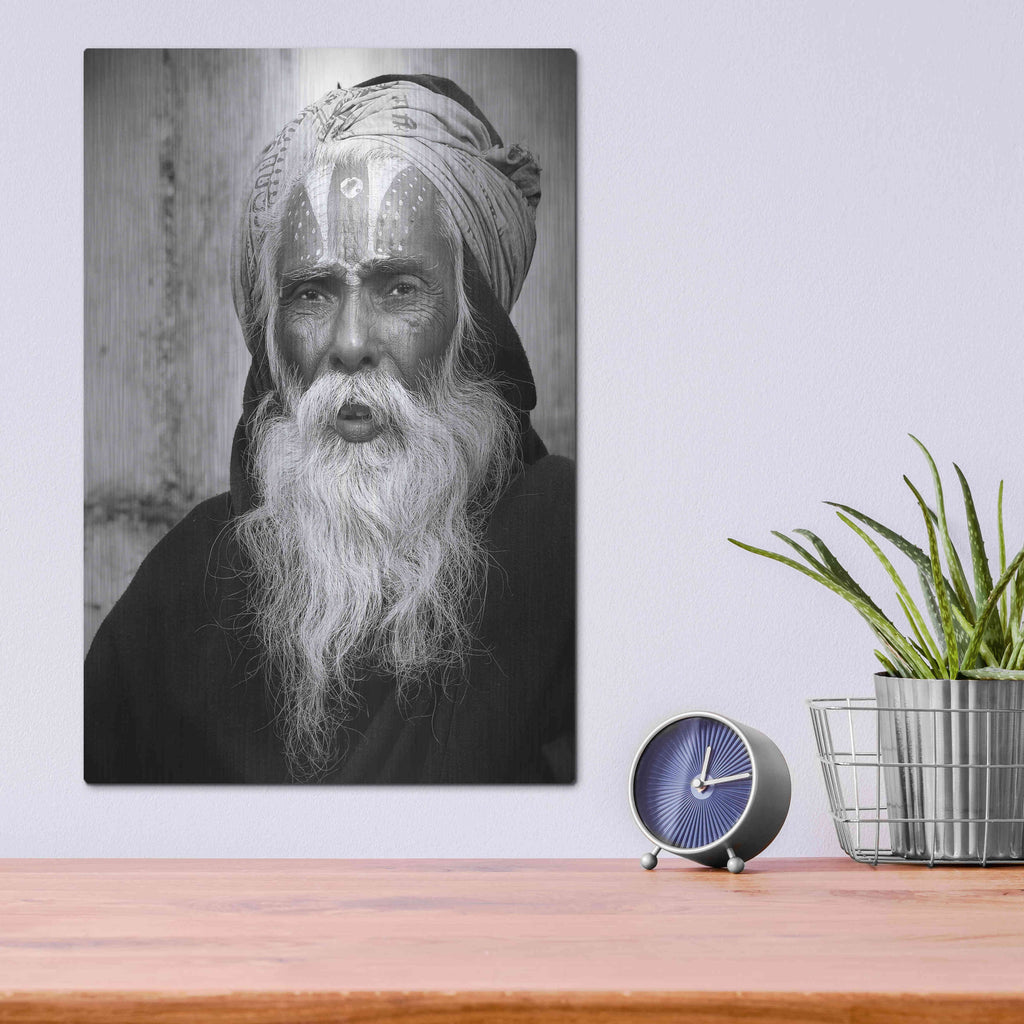 Luxe Metal Art 'Nepal Saddhu II' by Nina Papiorek, Metal Wall Art,12x16