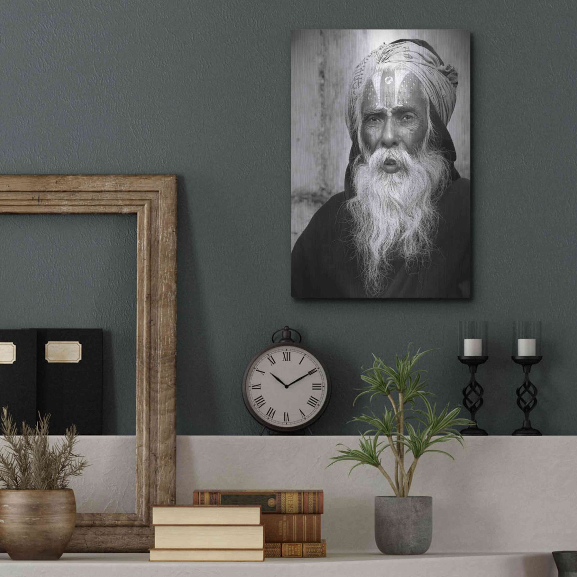 Luxe Metal Art 'Nepal Saddhu II' by Nina Papiorek, Metal Wall Art,12x16