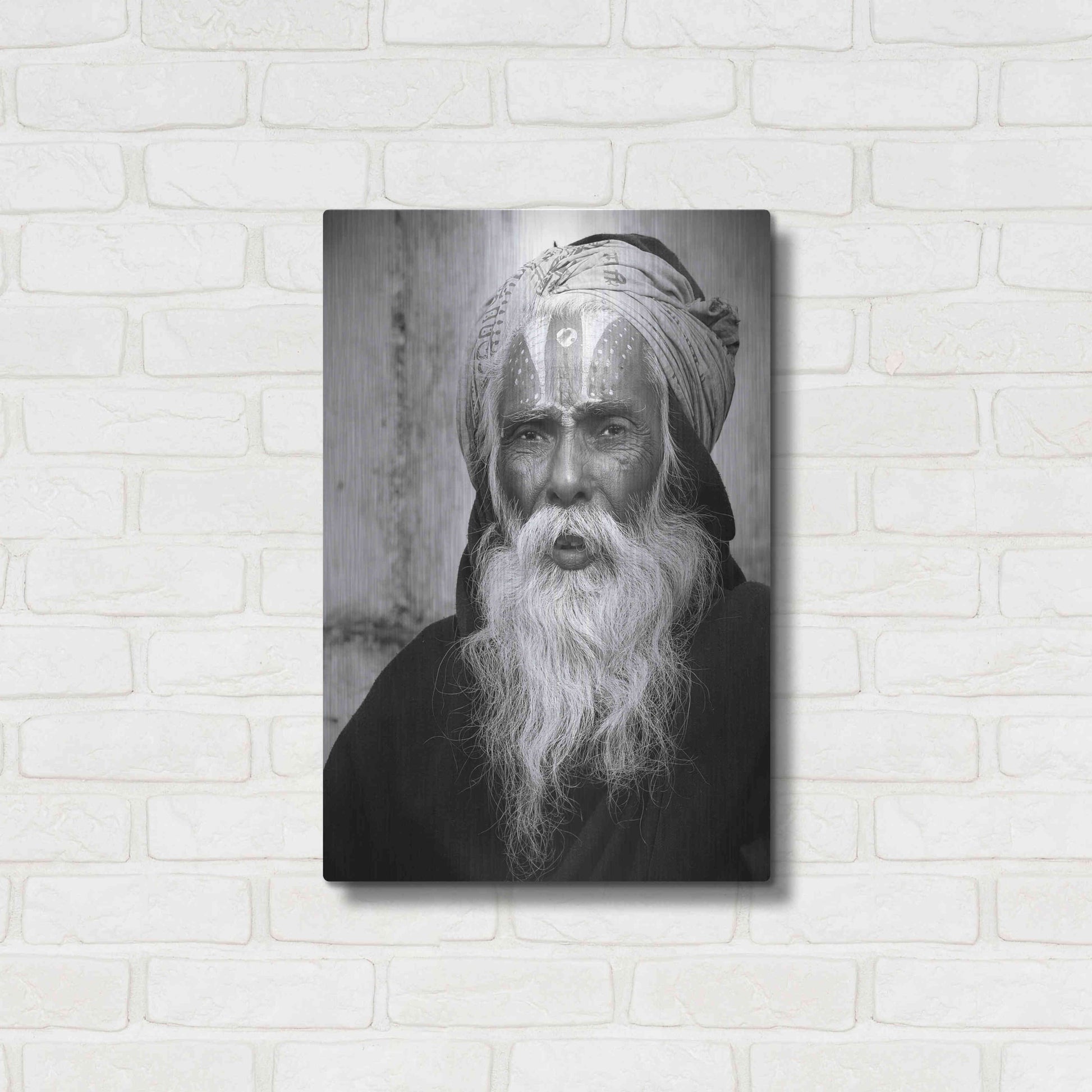 Luxe Metal Art 'Nepal Saddhu II' by Nina Papiorek, Metal Wall Art,16x24