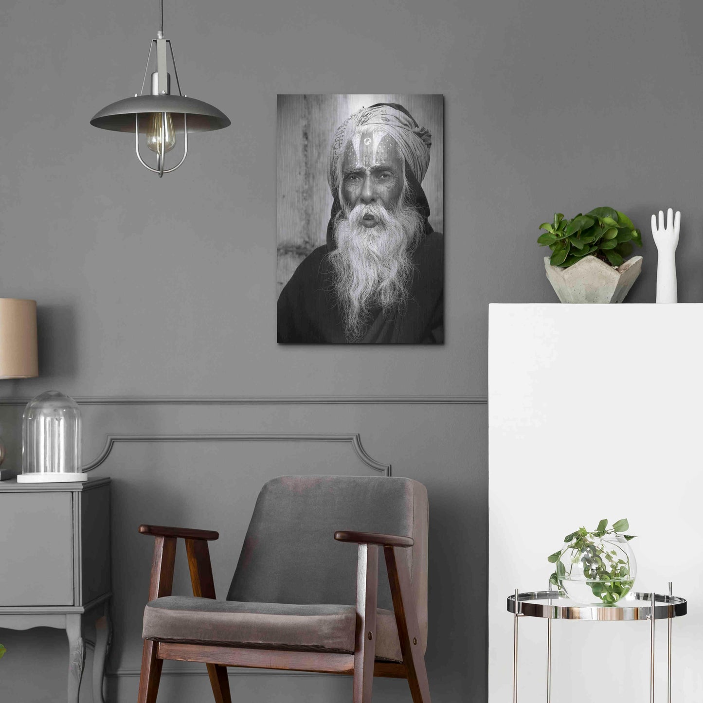 Luxe Metal Art 'Nepal Saddhu II' by Nina Papiorek, Metal Wall Art,16x24