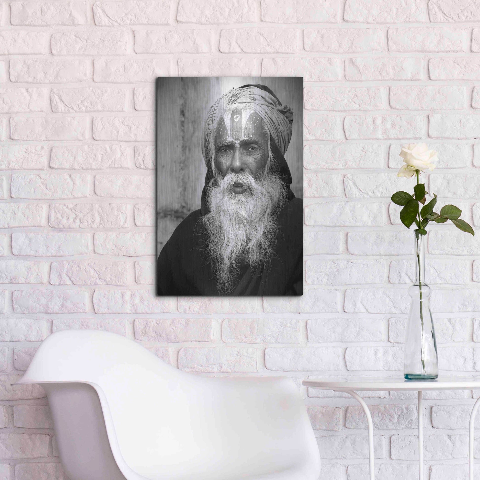 Luxe Metal Art 'Nepal Saddhu II' by Nina Papiorek, Metal Wall Art,16x24