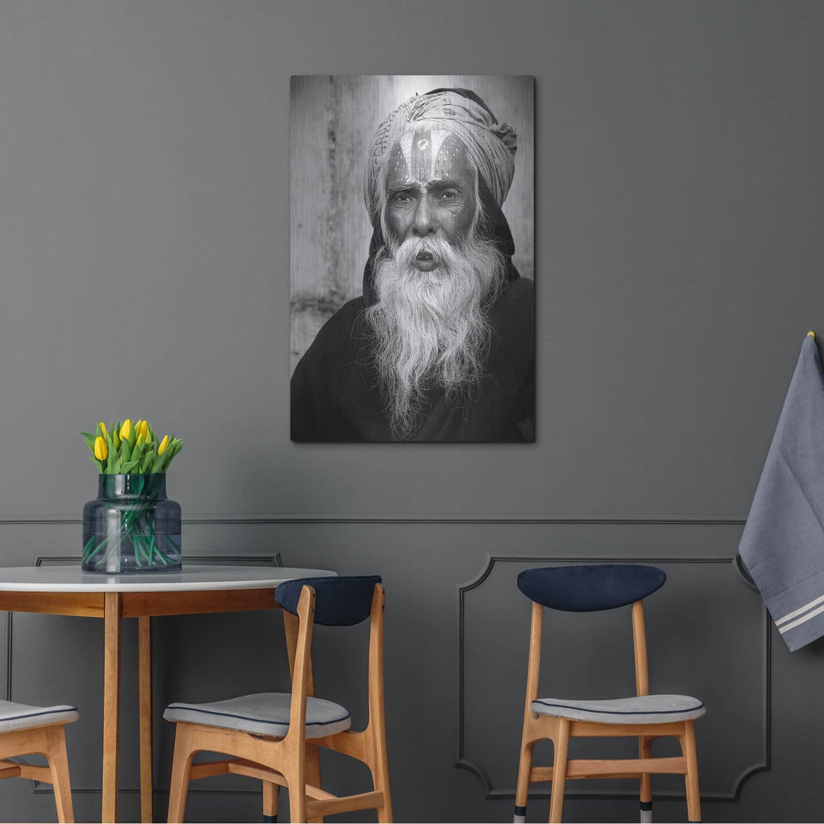 'Nepal Saddhu II' by Nina Papiorek – Metal Wall Art, 24x36 room view