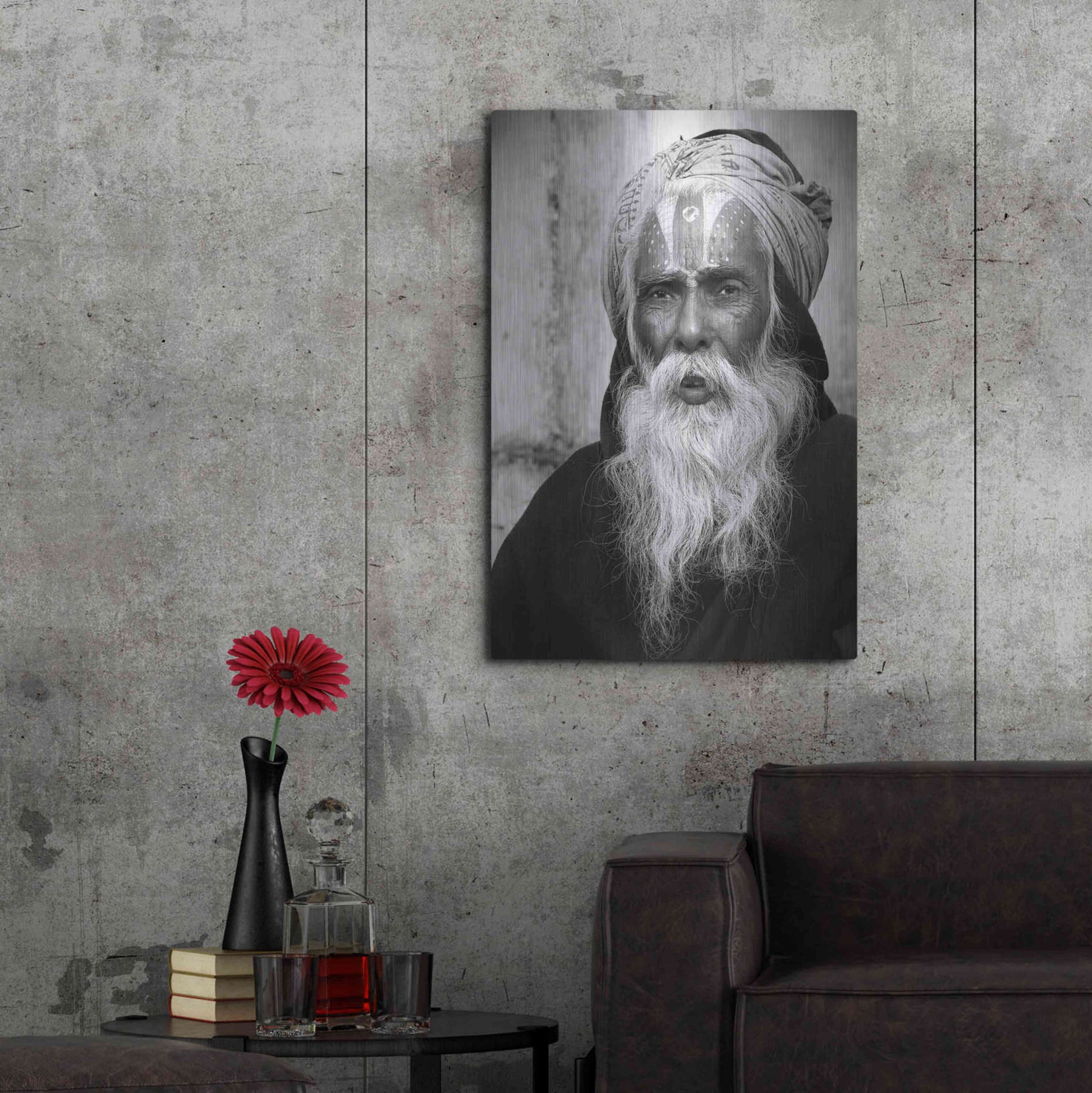 Luxe Metal Art 'Nepal Saddhu II' by Nina Papiorek, Metal Wall Art,24x36