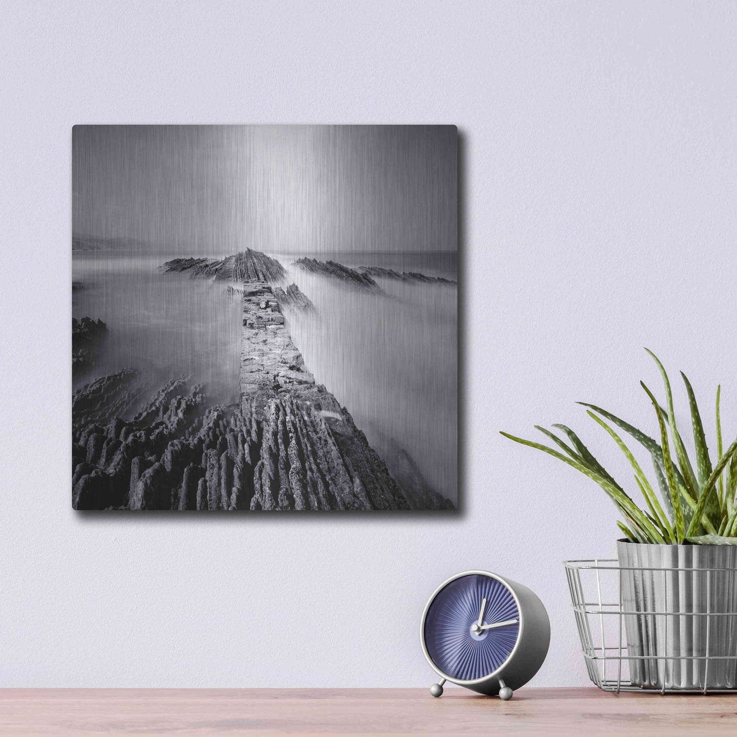 Luxe Metal Art 'Zumaia' by Nina Papiorek, Metal Wall Art,12x12