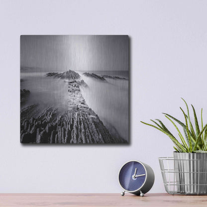 Luxe Metal Art 'Zumaia' by Nina Papiorek, Metal Wall Art,12x12