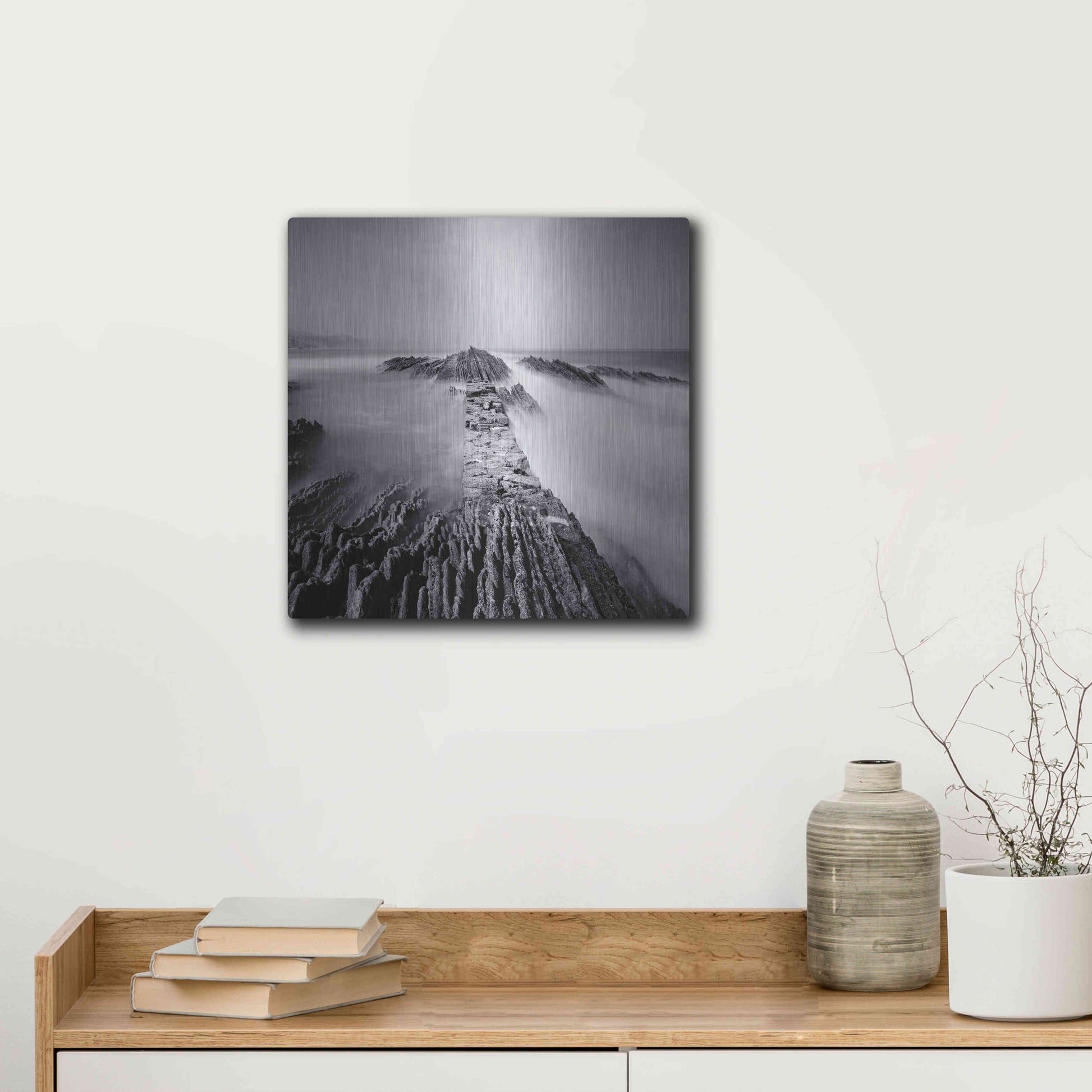 Luxe Metal Art 'Zumaia' by Nina Papiorek, Metal Wall Art,12x12