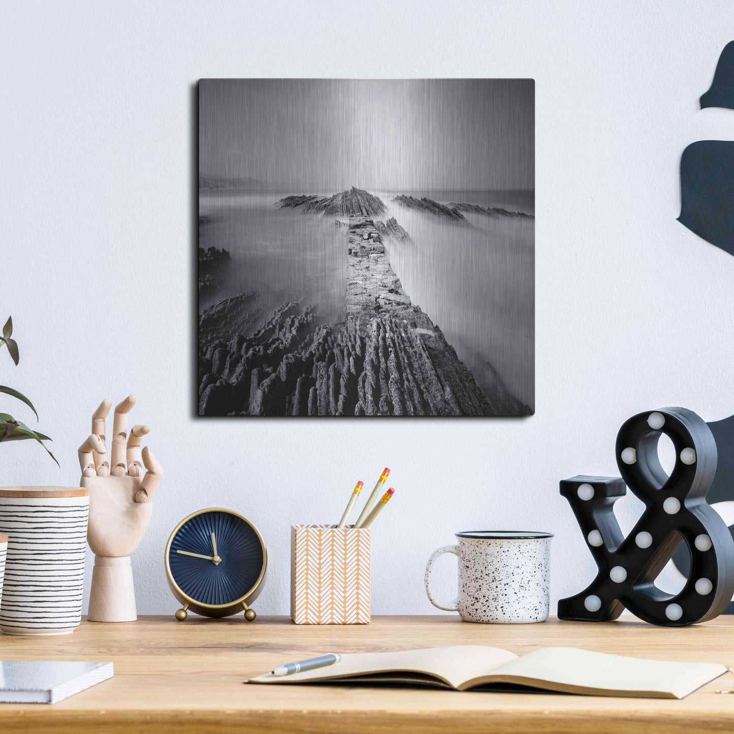 Luxe Metal Art 'Zumaia' by Nina Papiorek, Metal Wall Art,12x12