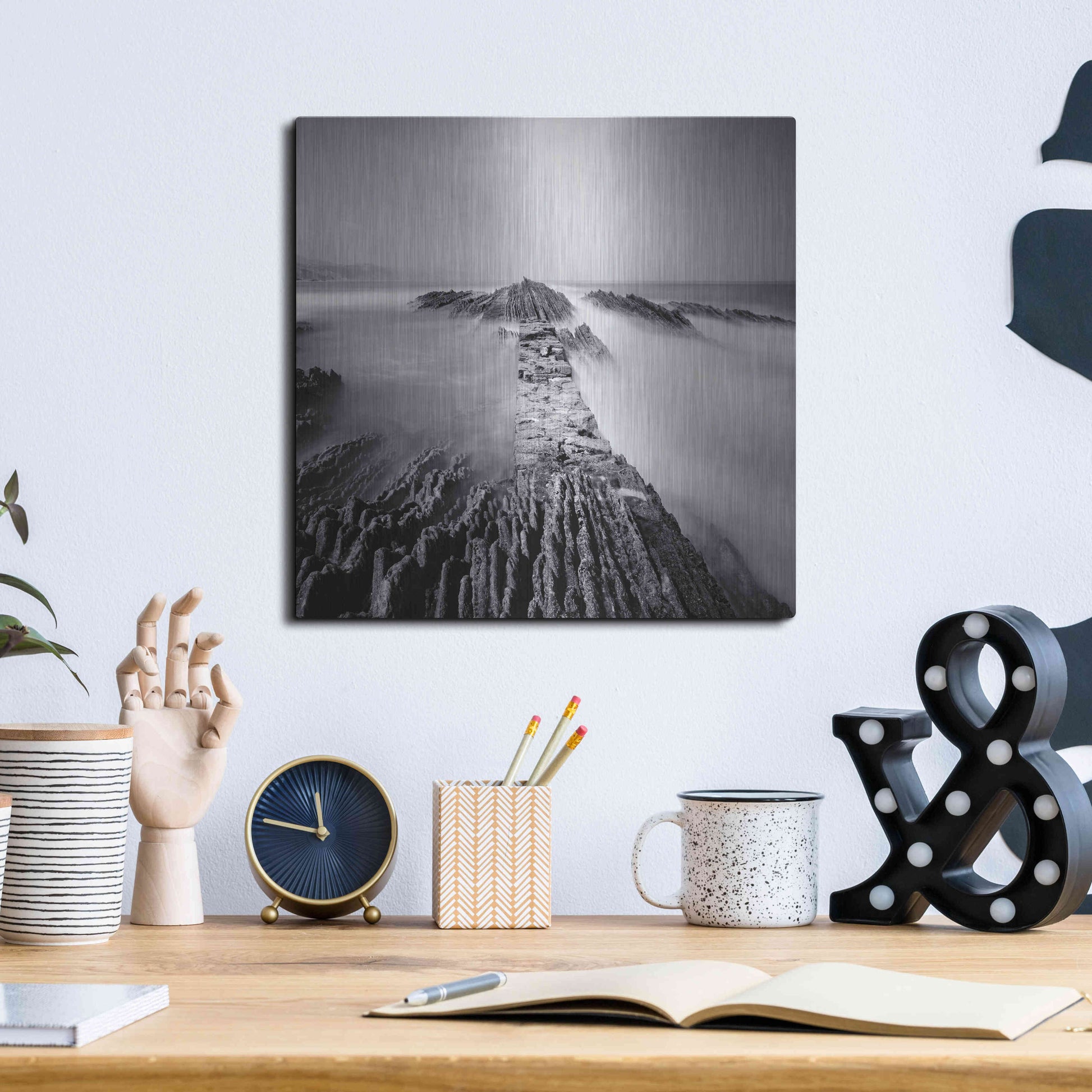 Luxe Metal Art 'Zumaia' by Nina Papiorek, Metal Wall Art,12x12
