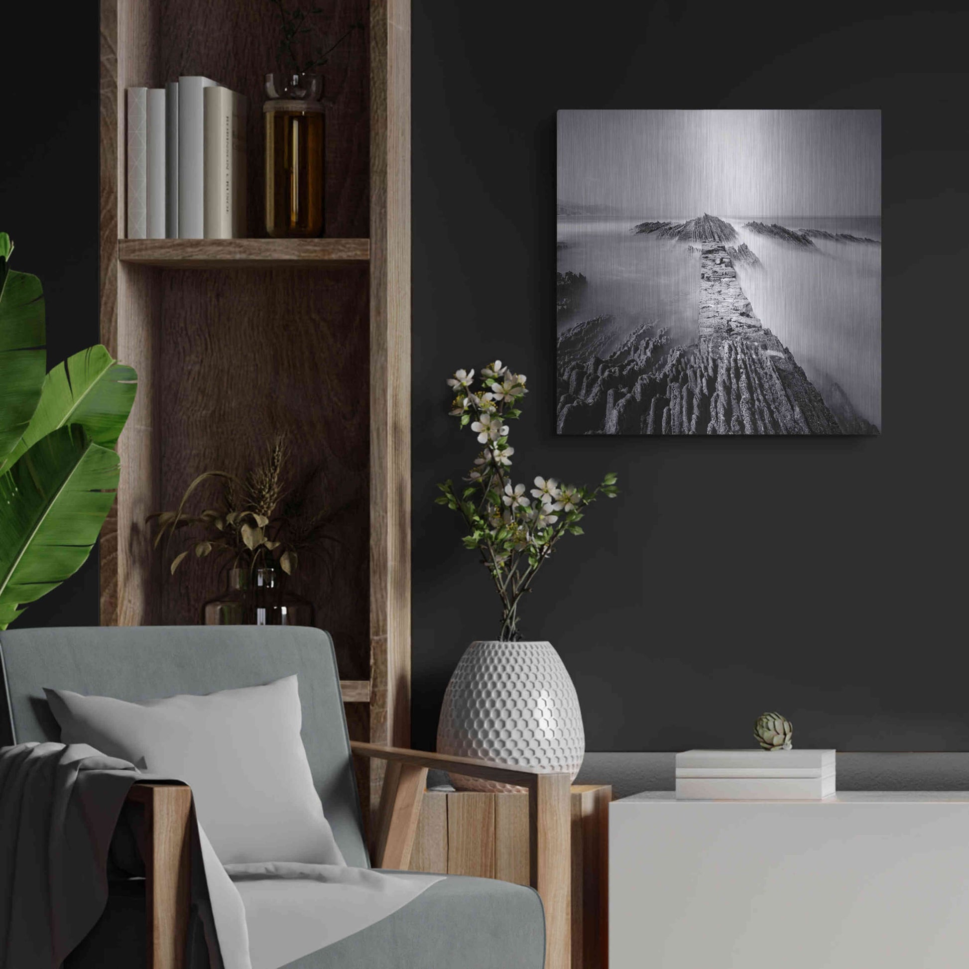 Luxe Metal Art 'Zumaia' by Nina Papiorek, Metal Wall Art,24x24