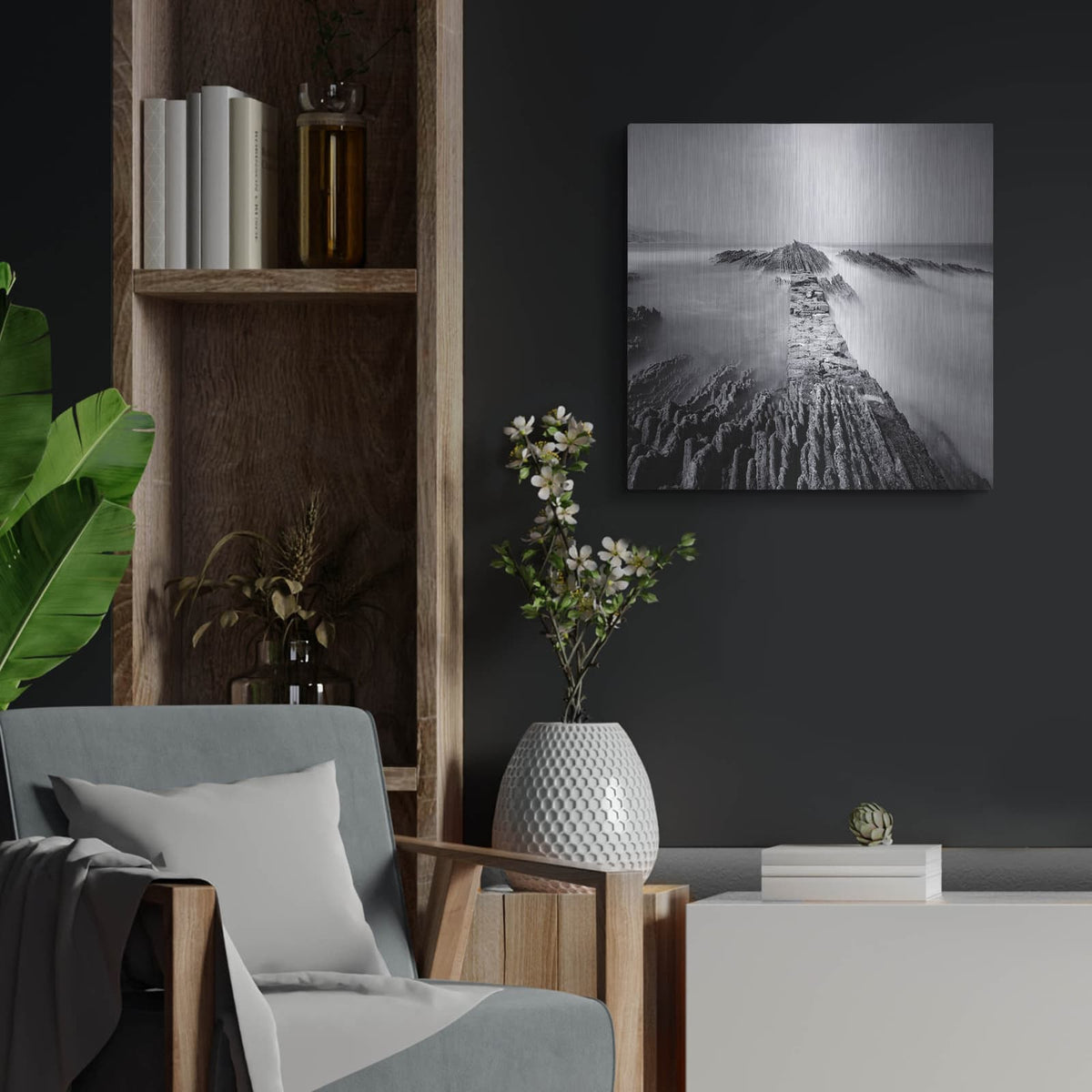'Zumaia' by Nina Papiorek – Metal Wall Art, 24x24 room view
