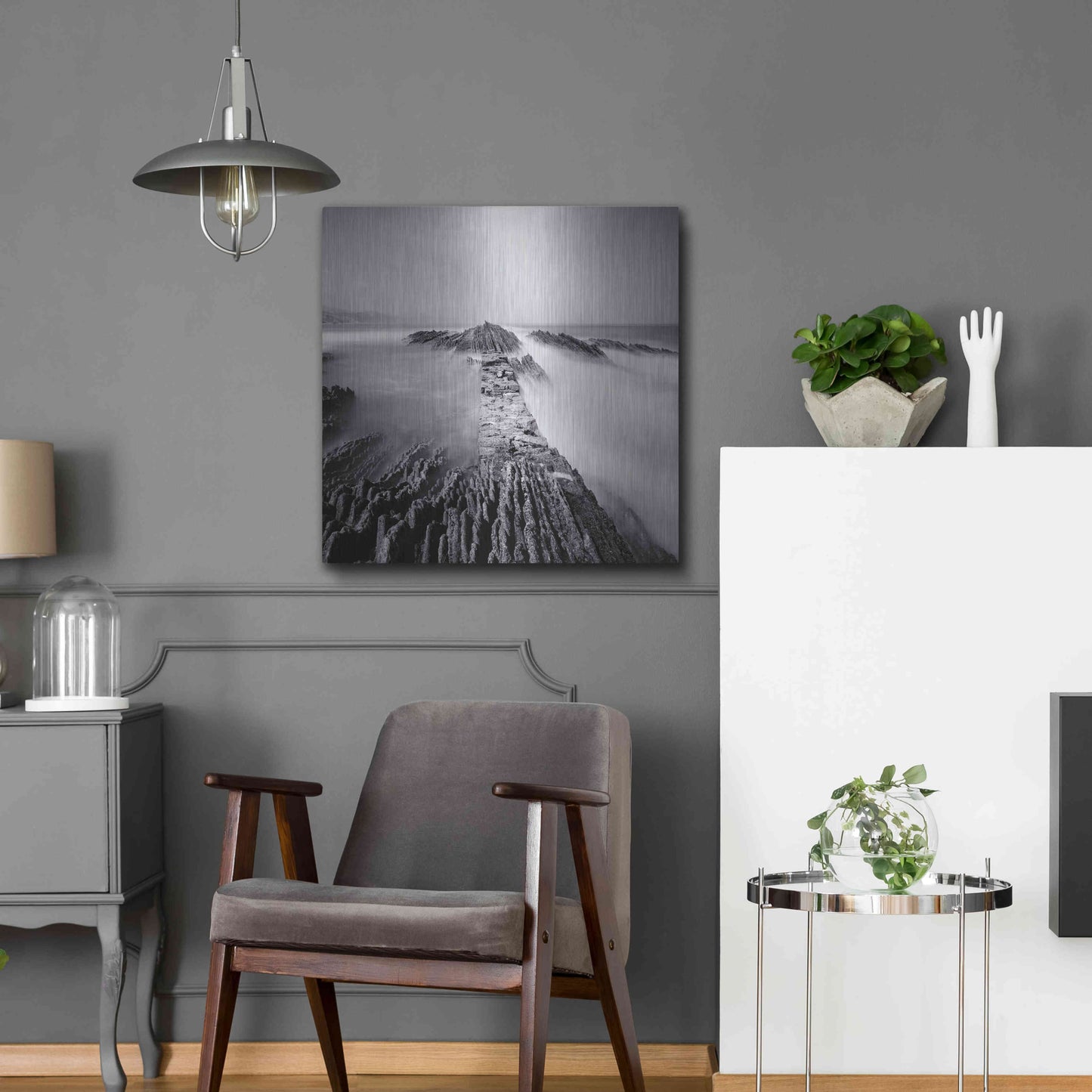 Luxe Metal Art 'Zumaia' by Nina Papiorek, Metal Wall Art,24x24