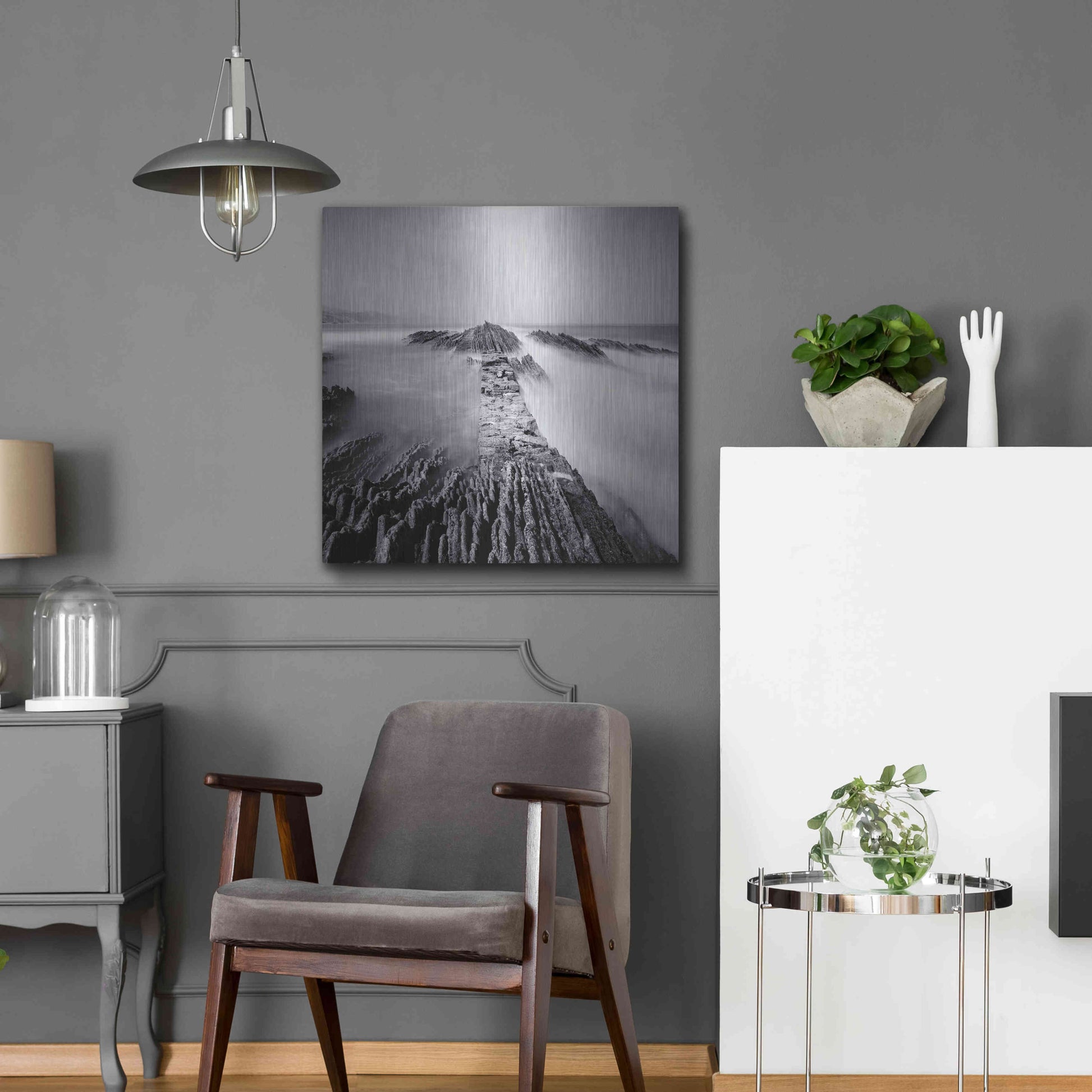 Luxe Metal Art 'Zumaia' by Nina Papiorek, Metal Wall Art,24x24