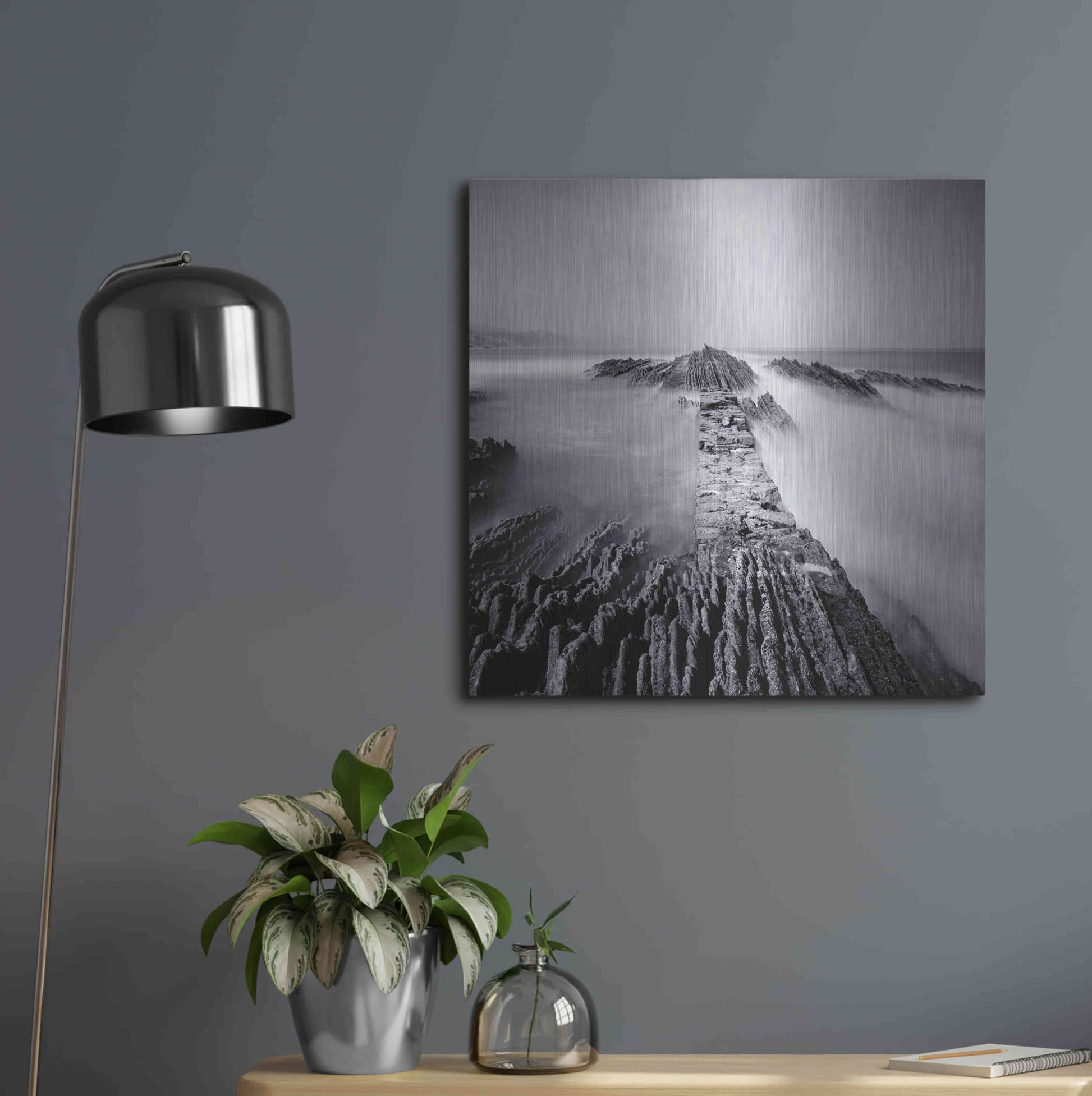 Luxe Metal Art 'Zumaia' by Nina Papiorek, Metal Wall Art,24x24