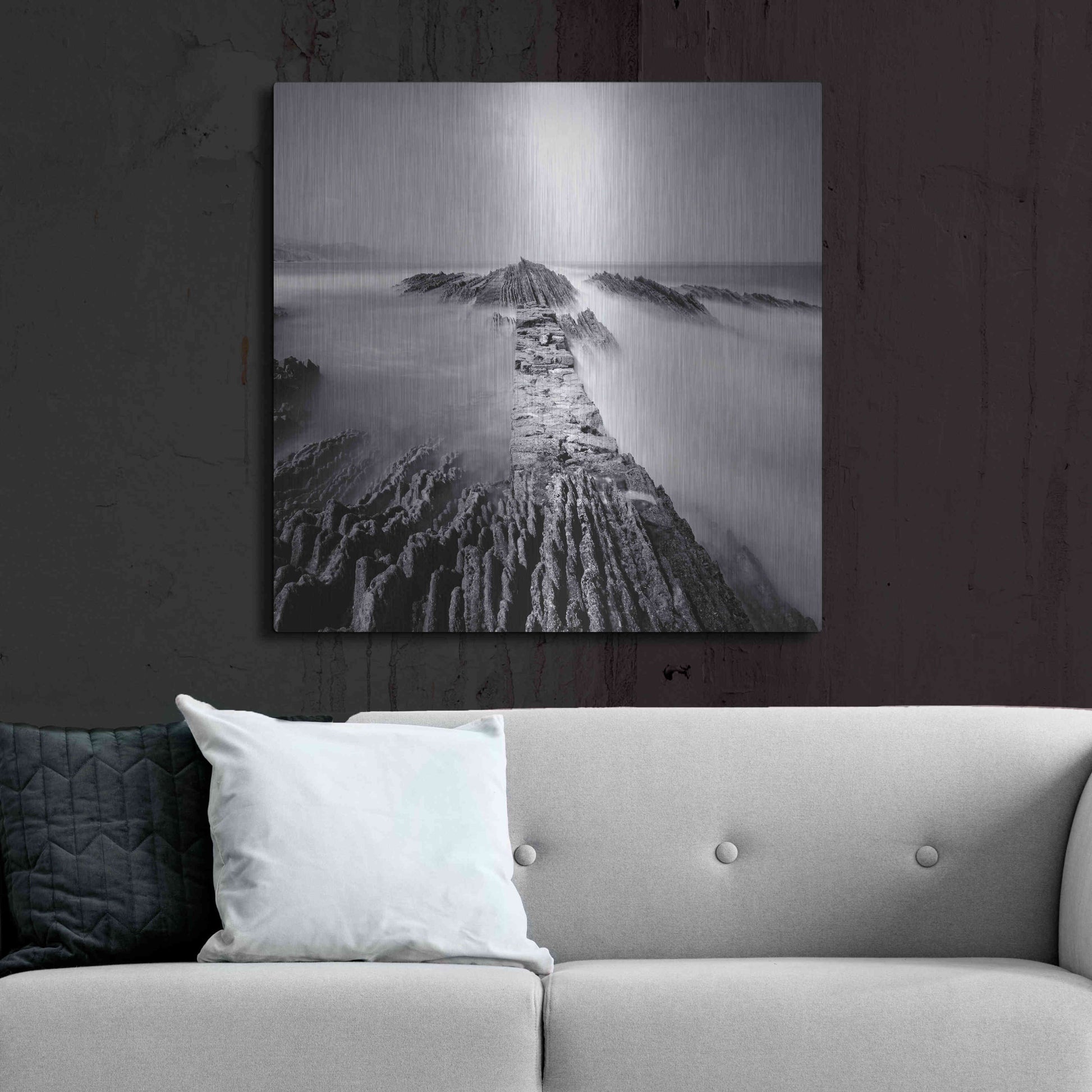 Luxe Metal Art 'Zumaia' by Nina Papiorek, Metal Wall Art,36x36