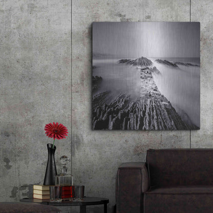 Luxe Metal Art 'Zumaia' by Nina Papiorek, Metal Wall Art,36x36