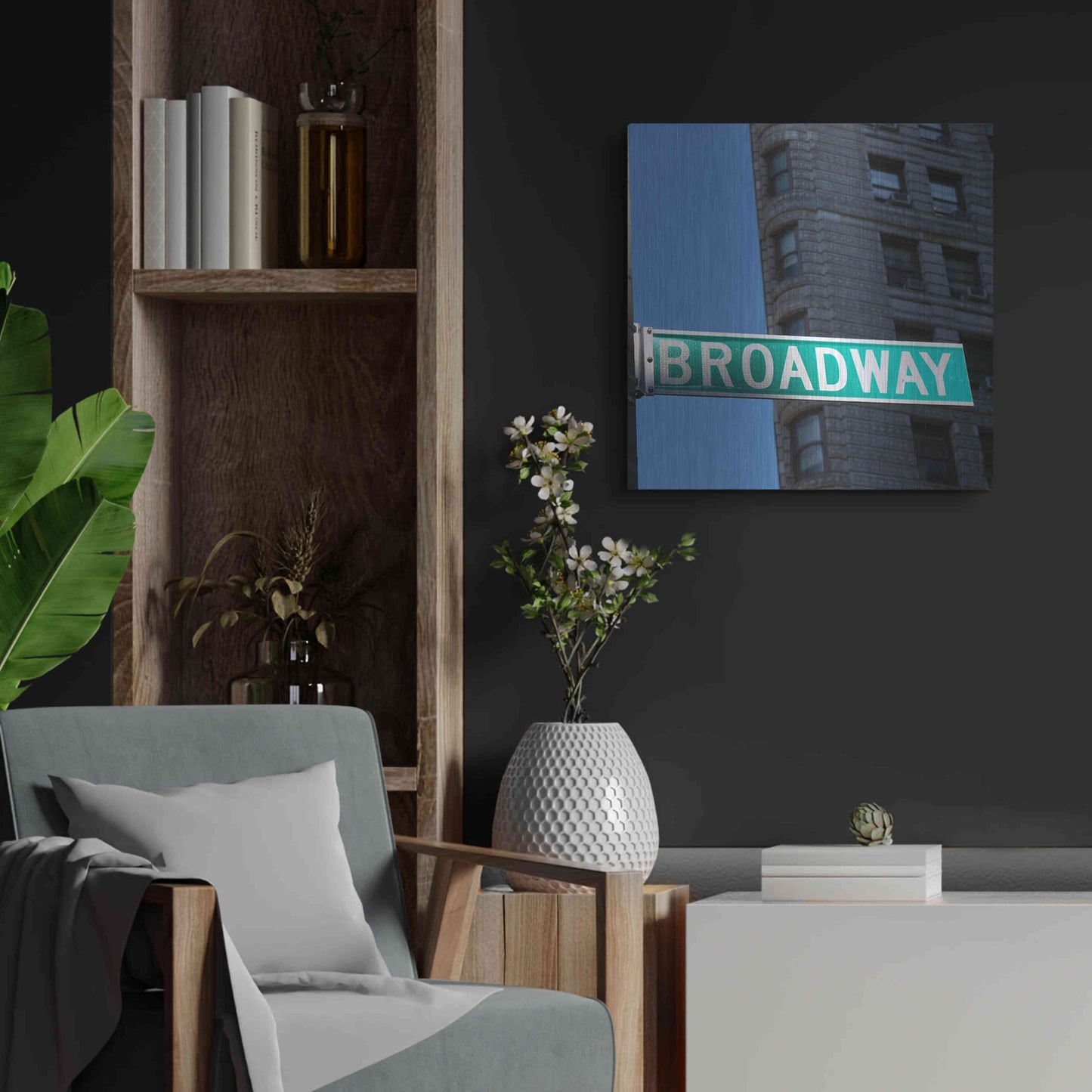 Luxe Metal Art 'NYC Broadway' by Nina Papiorek, Metal Wall Art,24x24