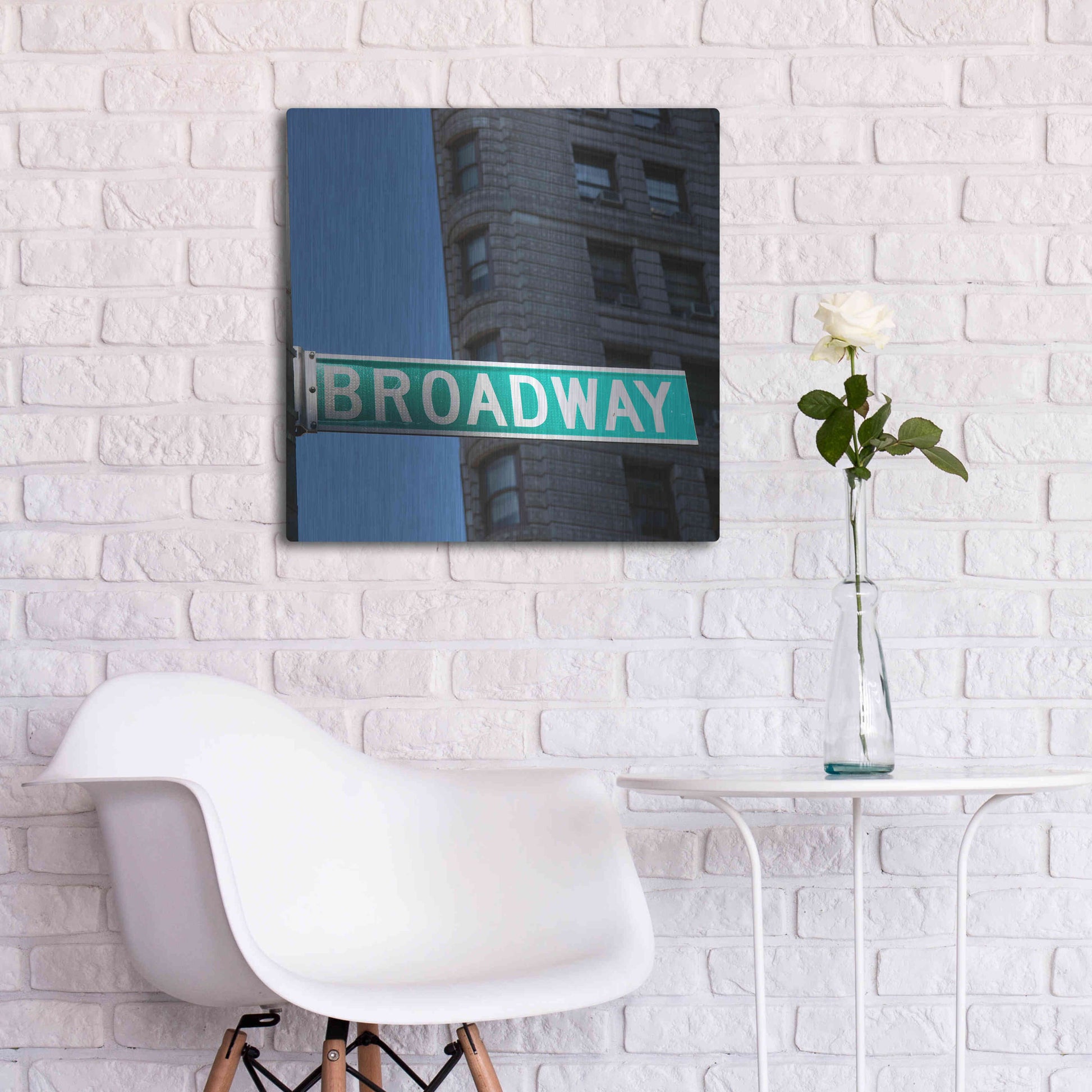 Luxe Metal Art 'NYC Broadway' by Nina Papiorek, Metal Wall Art,24x24
