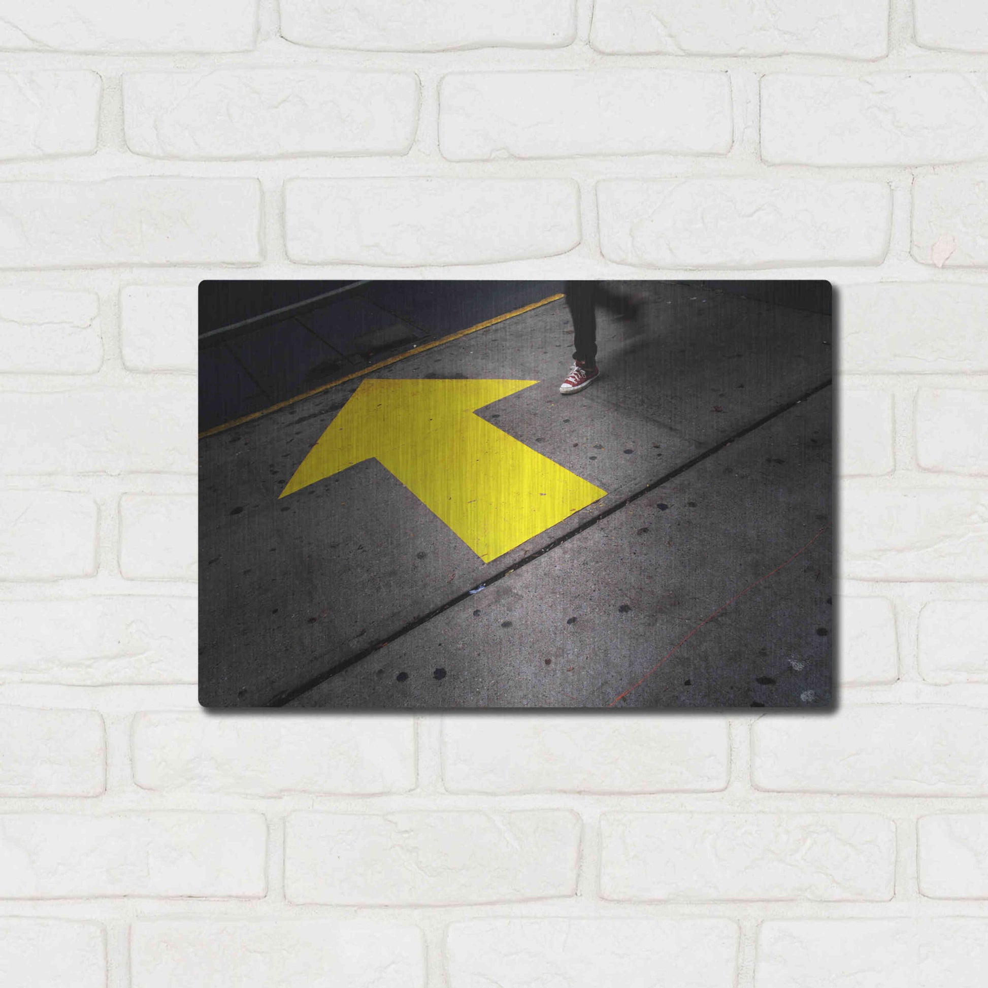 Luxe Metal Art 'NYC Directions' by Nina Papiorek, Metal Wall Art,16x12