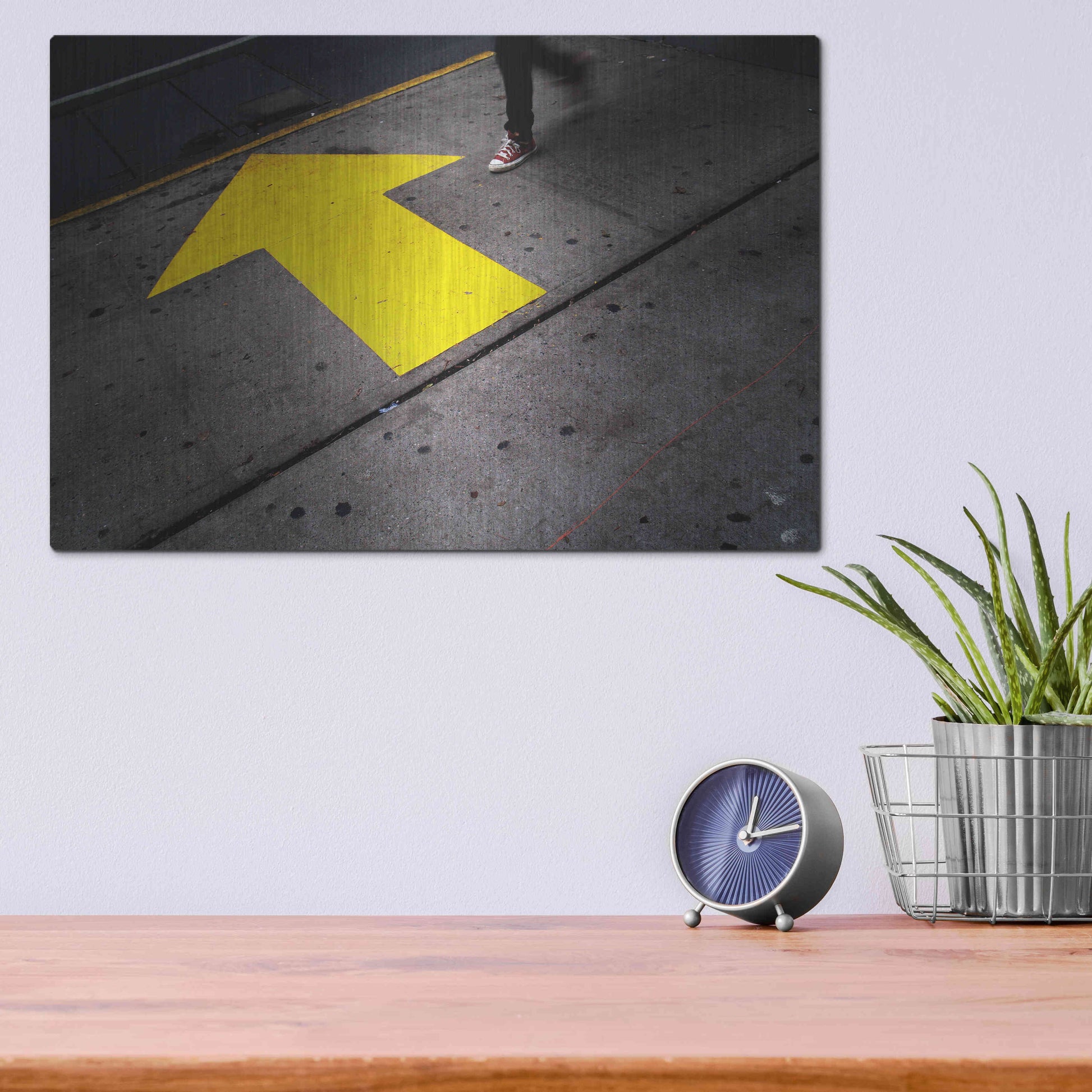 Luxe Metal Art 'NYC Directions' by Nina Papiorek, Metal Wall Art,16x12