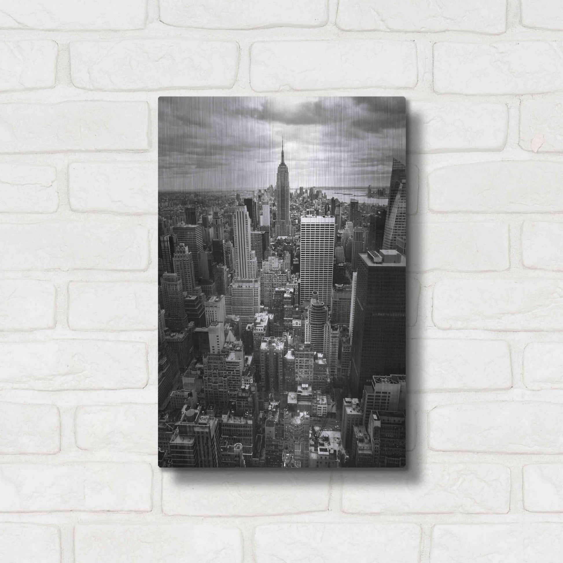 Luxe Metal Art 'NYC Downtown II' by Nina Papiorek, Metal Wall Art,12x16