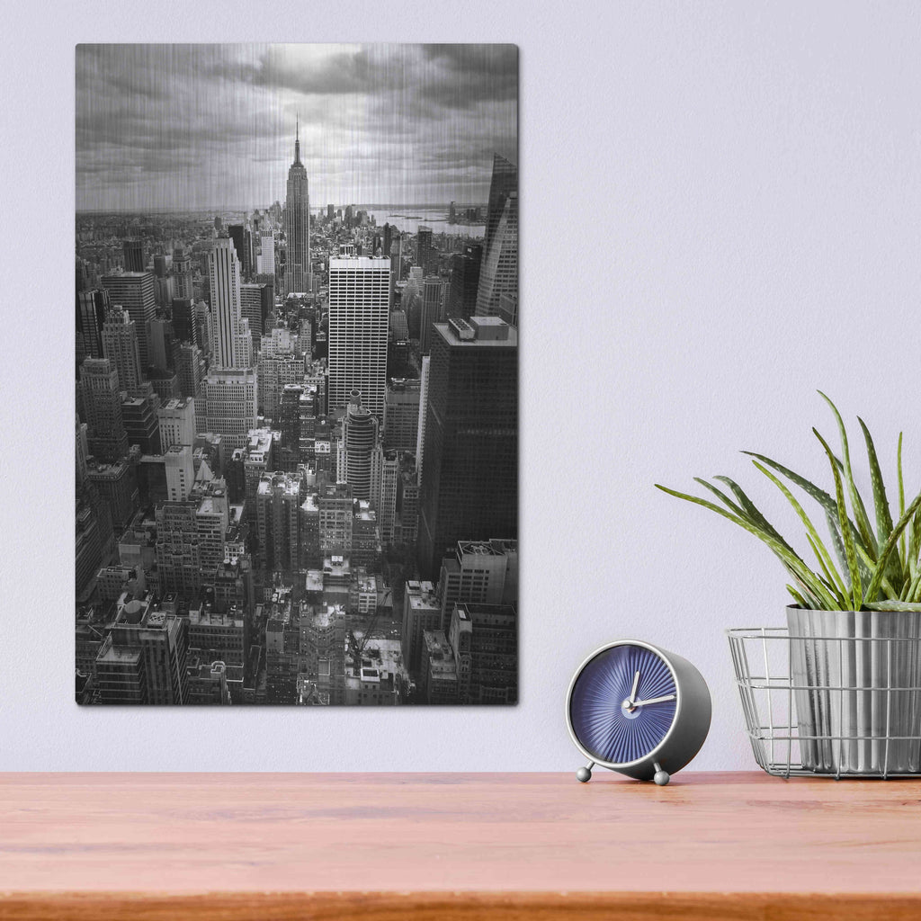 Luxe Metal Art 'NYC Downtown II' by Nina Papiorek, Metal Wall Art,12x16