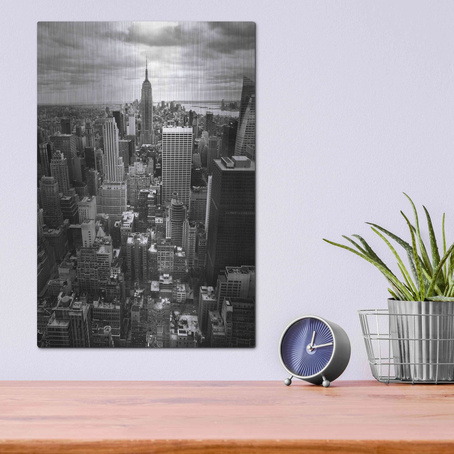 Luxe Metal Art 'NYC Downtown II' by Nina Papiorek, Metal Wall Art,12x16