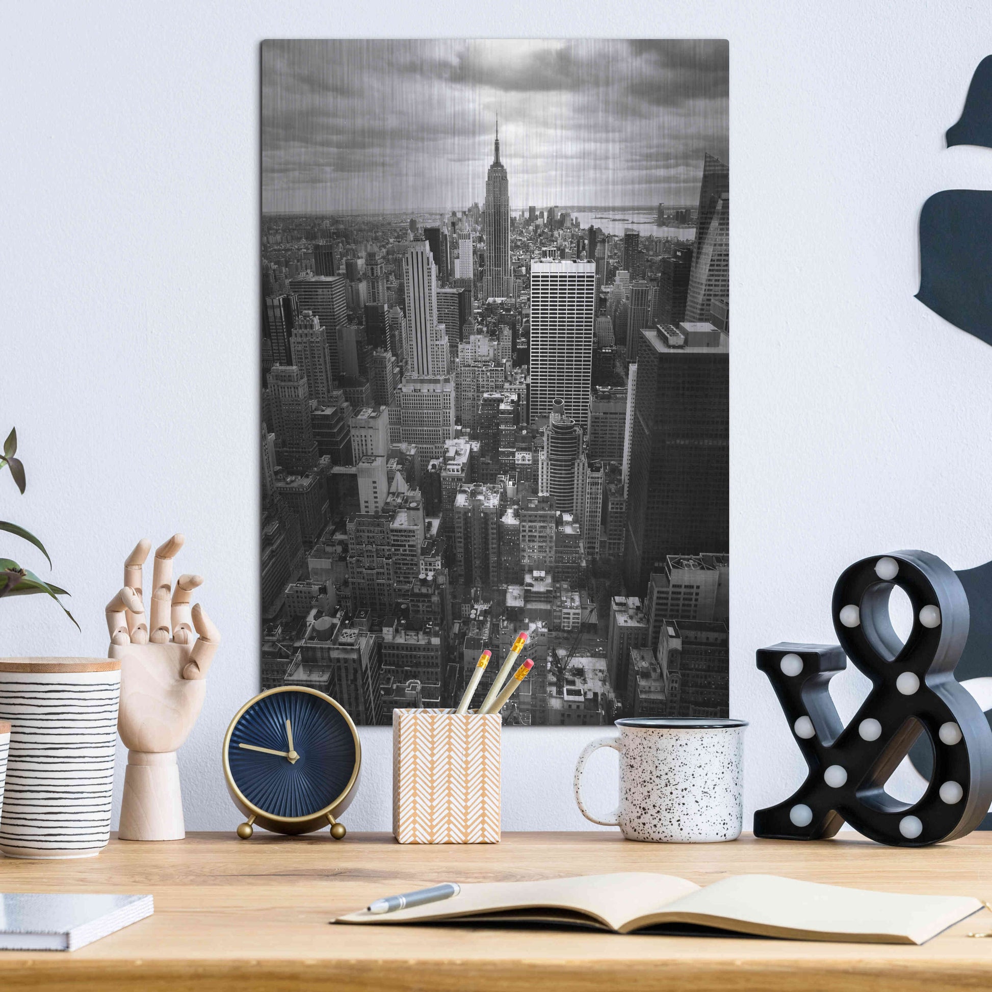 Luxe Metal Art 'NYC Downtown II' by Nina Papiorek, Metal Wall Art,12x16