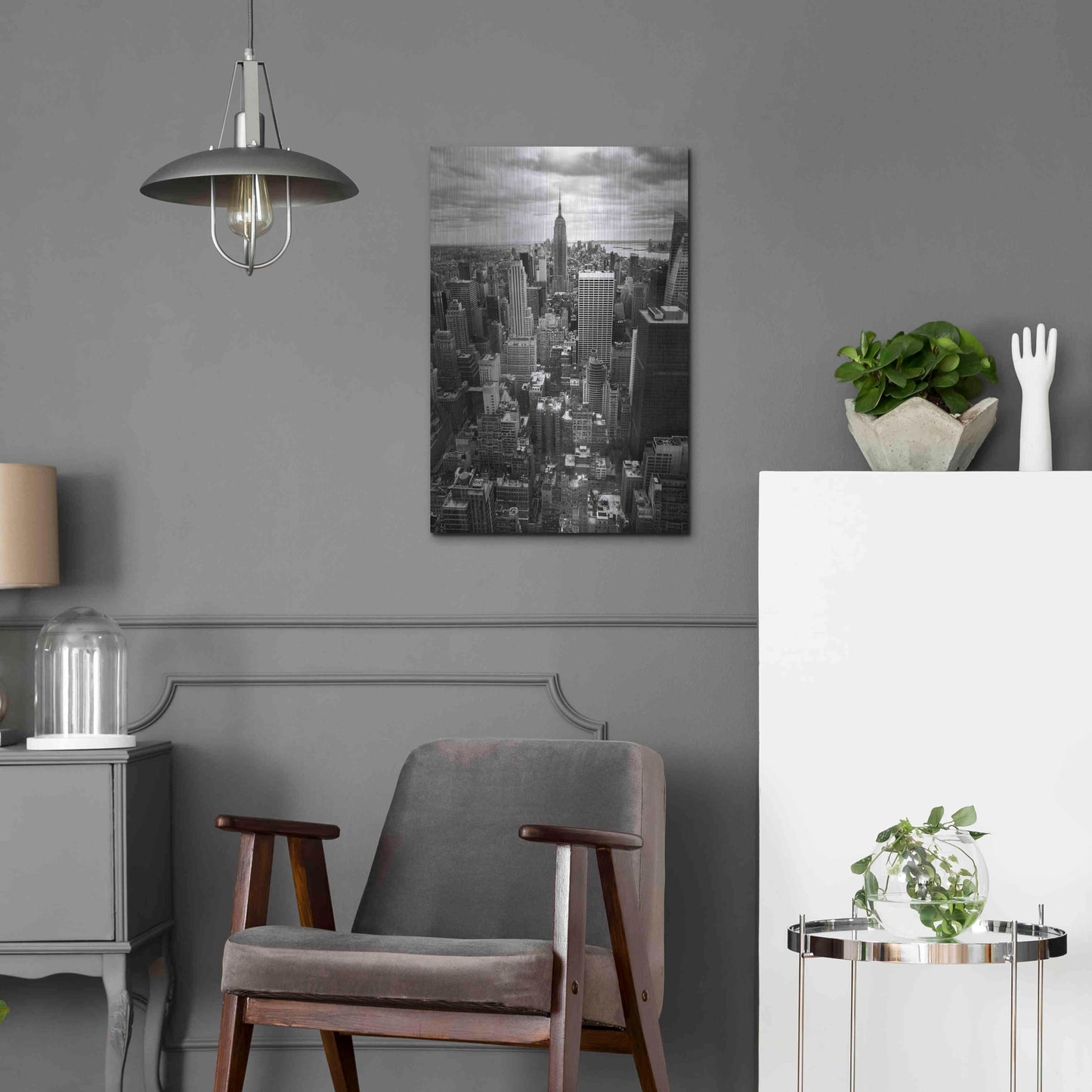 Luxe Metal Art 'NYC Downtown II' by Nina Papiorek, Metal Wall Art,16x24