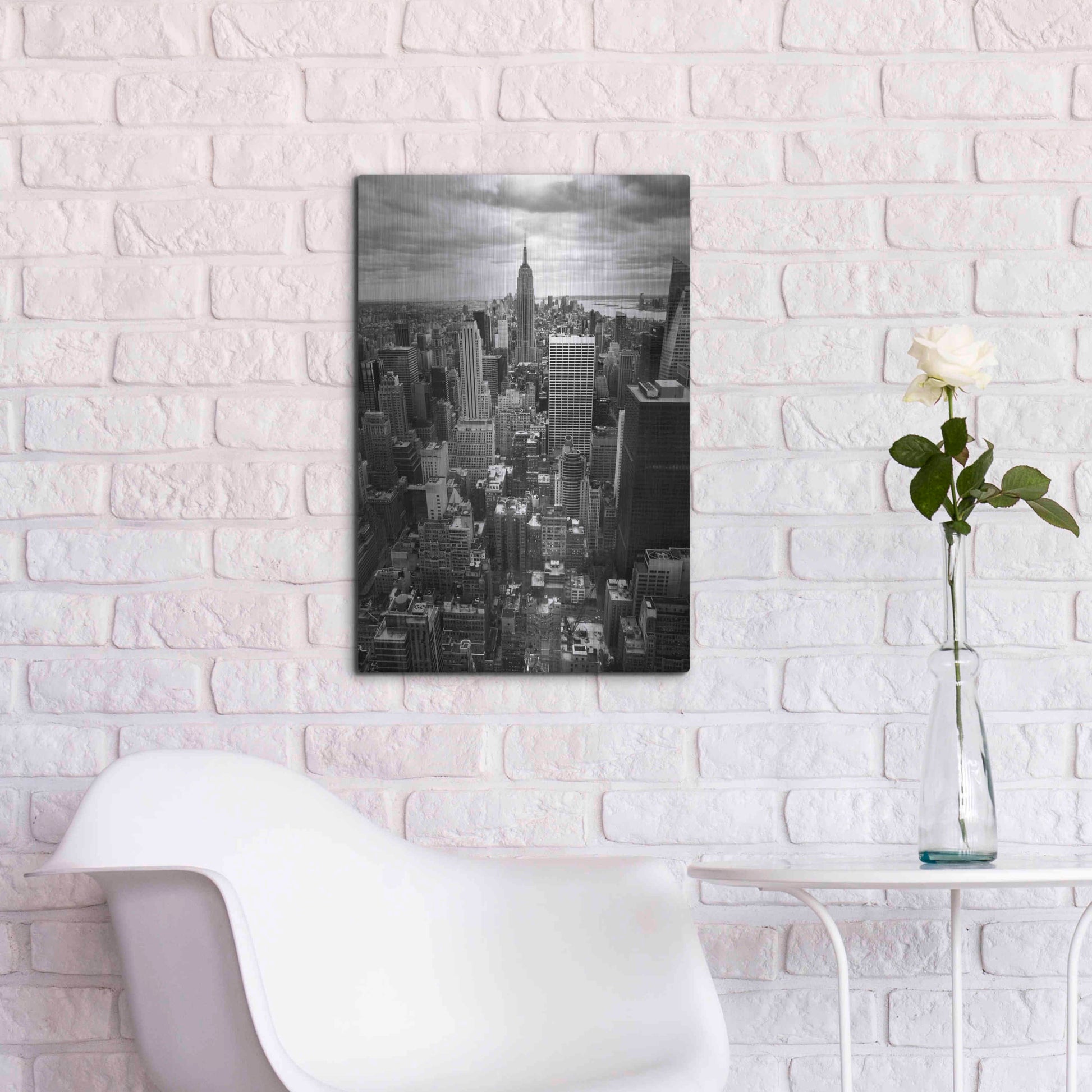 Luxe Metal Art 'NYC Downtown II' by Nina Papiorek, Metal Wall Art,16x24