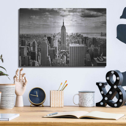 Luxe Metal Art 'NYC Downtown' by Nina Papiorek, Metal Wall Art,16x12
