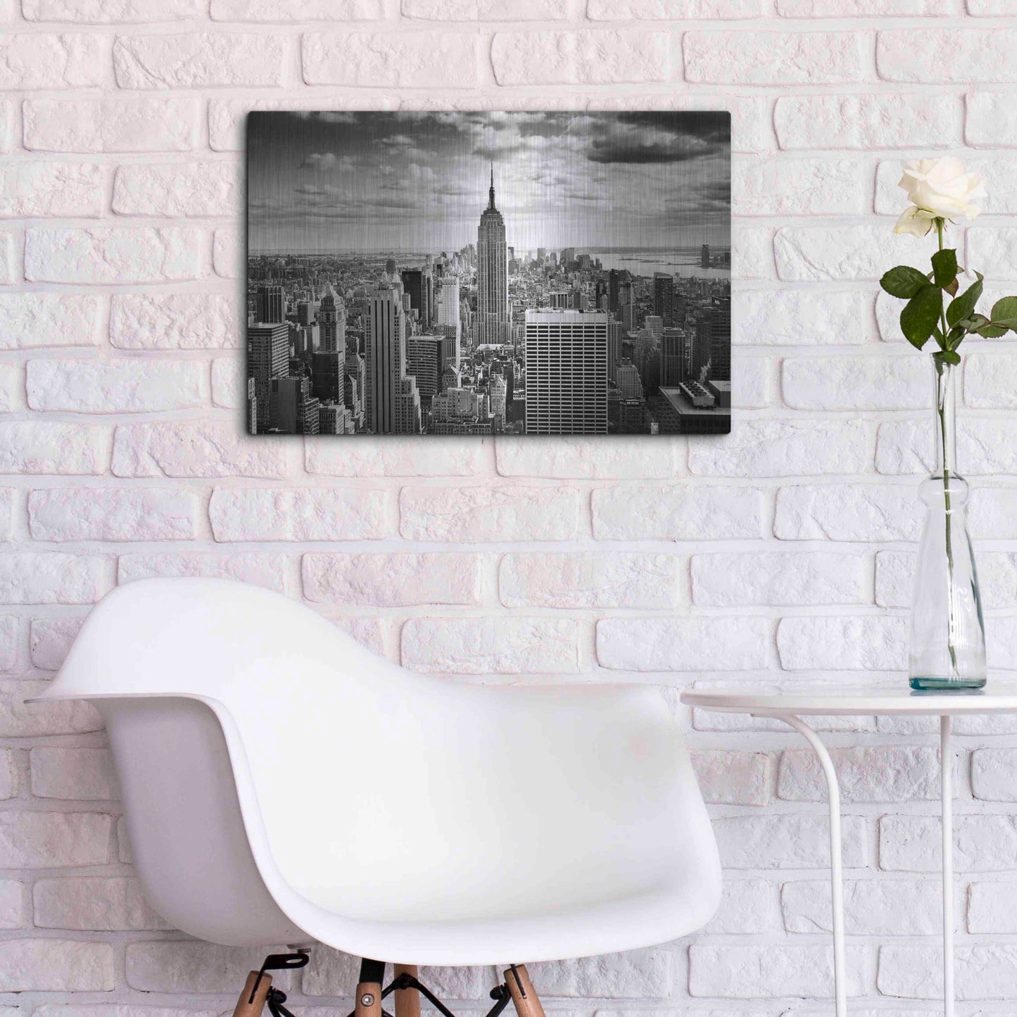 Luxe Metal Art 'NYC Downtown' by Nina Papiorek, Metal Wall Art,24x16