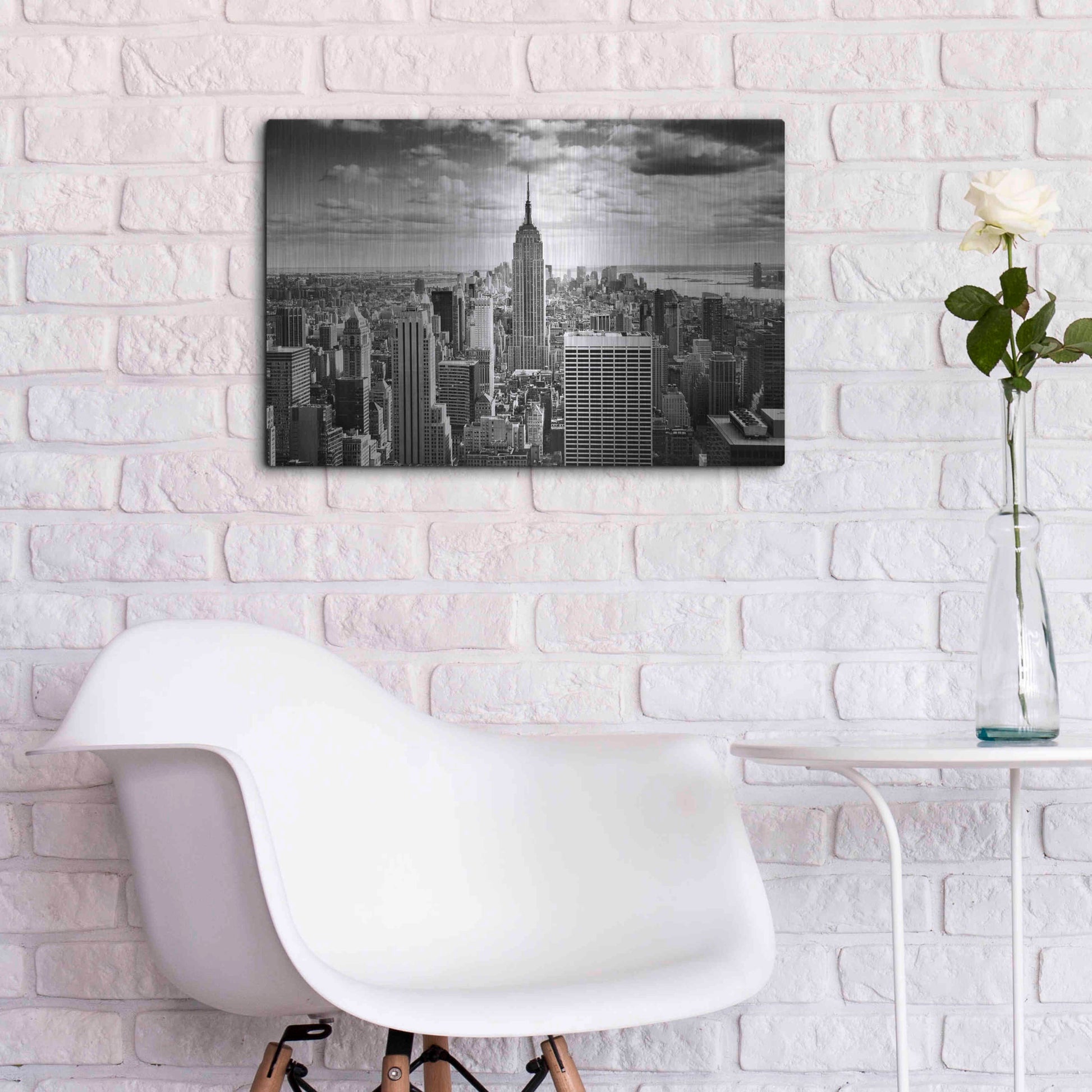 Luxe Metal Art 'NYC Downtown' by Nina Papiorek, Metal Wall Art,24x16