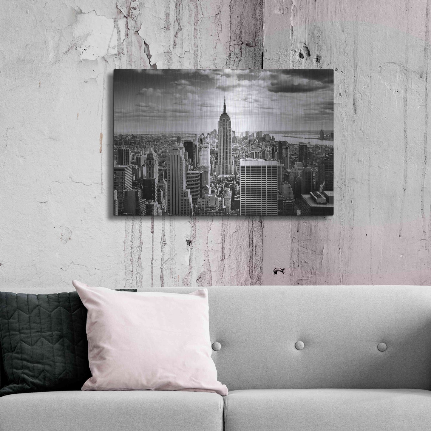 Luxe Metal Art 'NYC Downtown' by Nina Papiorek, Metal Wall Art,36x24