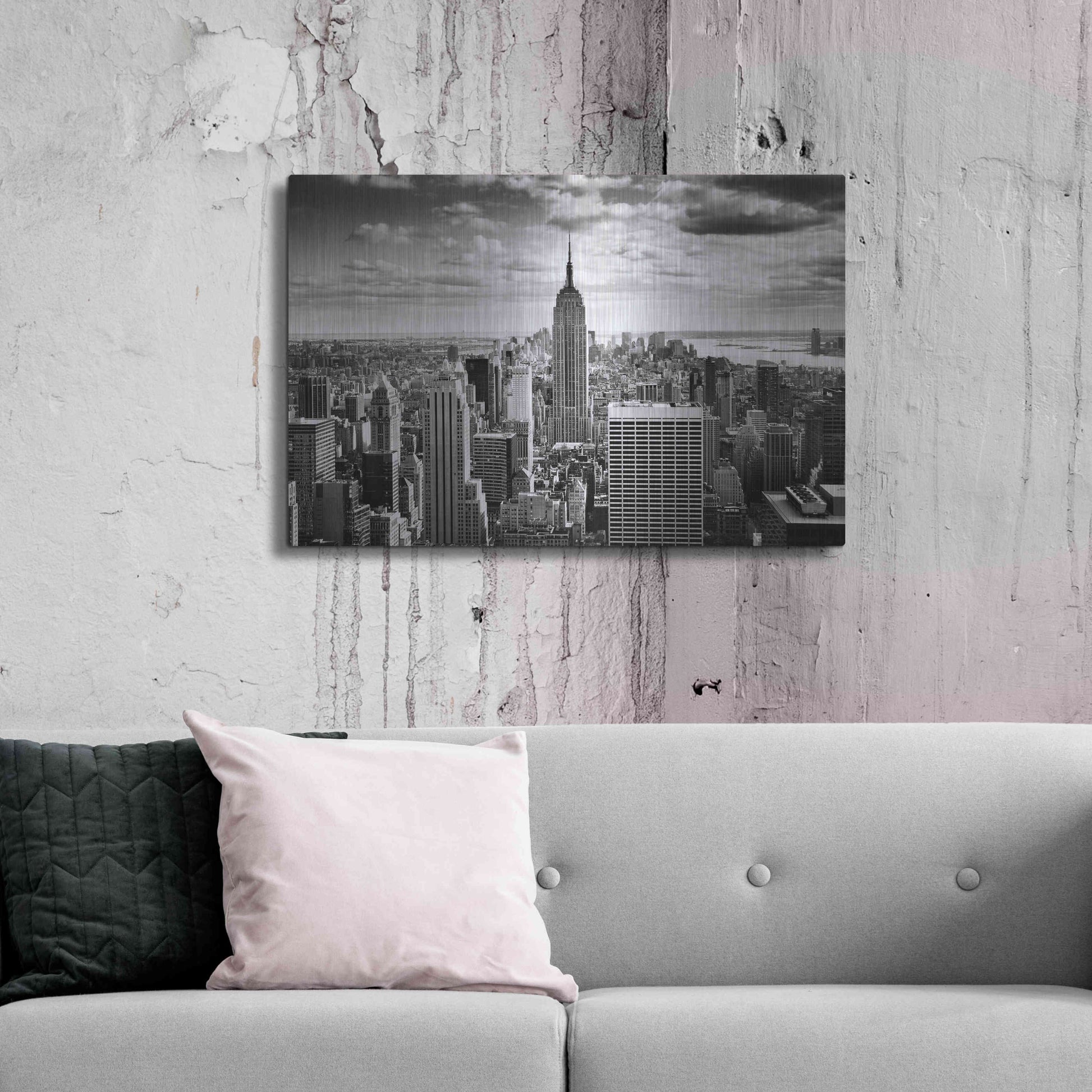 Luxe Metal Art 'NYC Downtown' by Nina Papiorek, Metal Wall Art,36x24